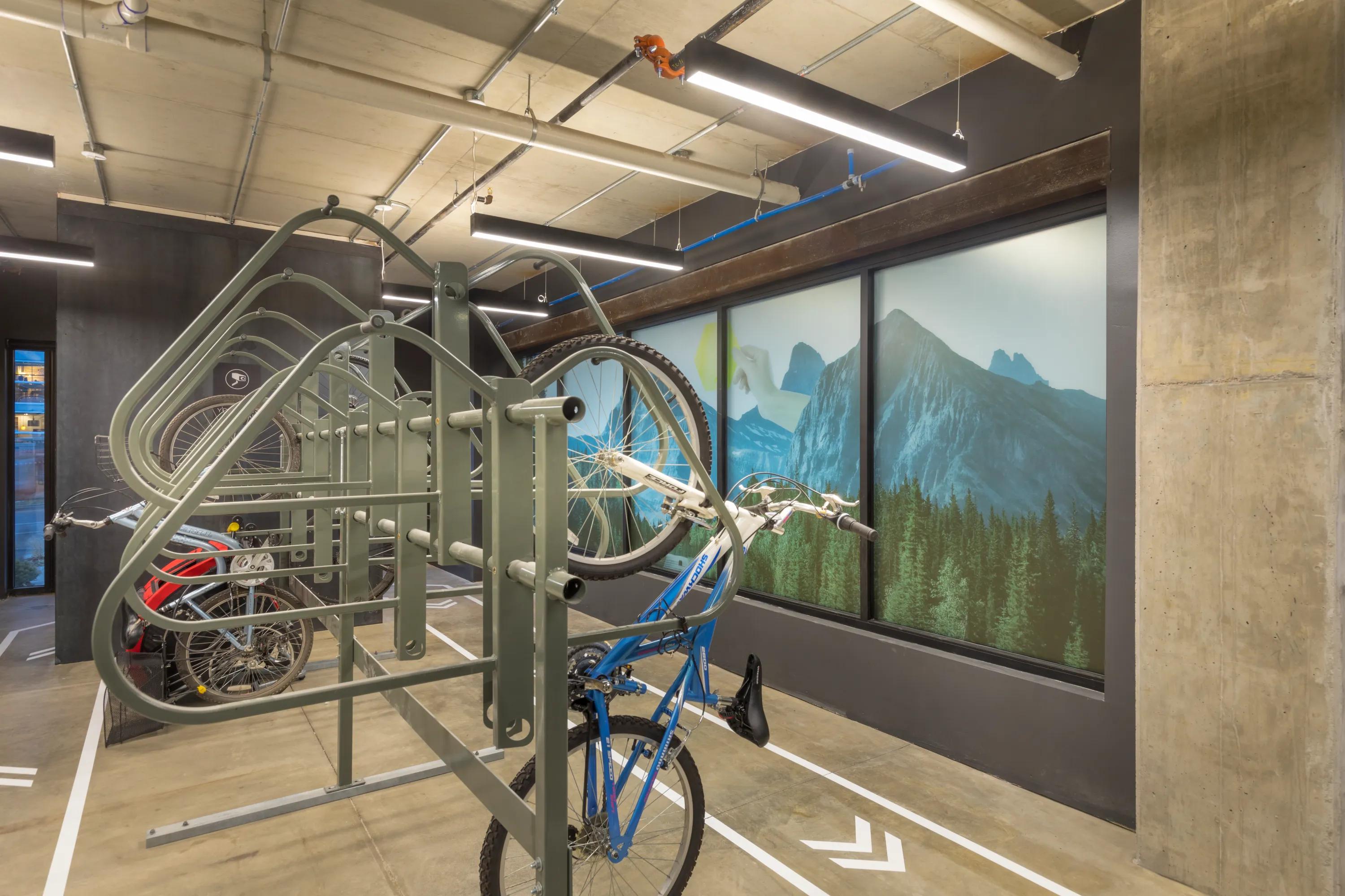 Controlled access bike room modera lohi apartments in denver co