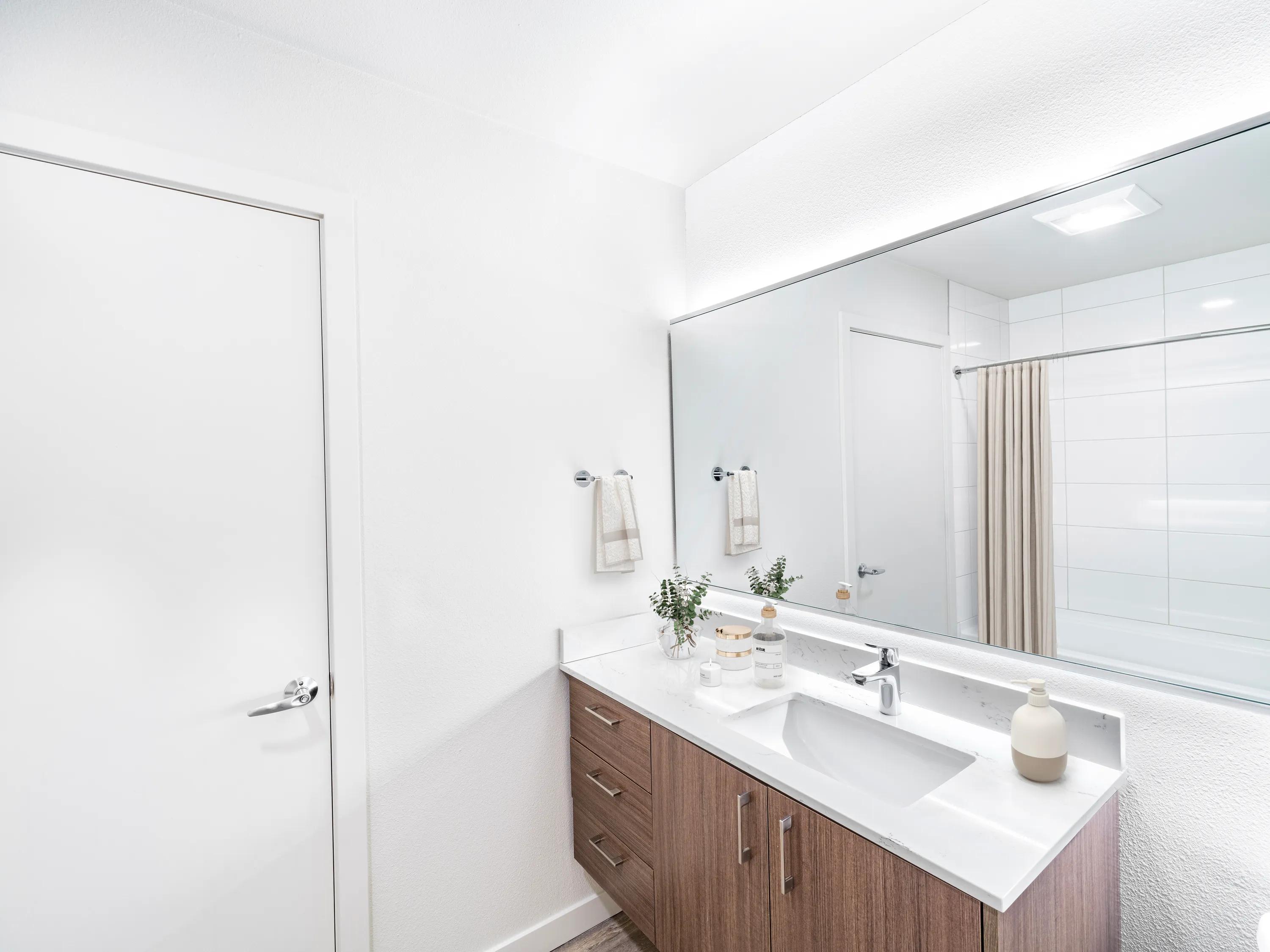 LED backlit vanity modera pearl apartments in portland az