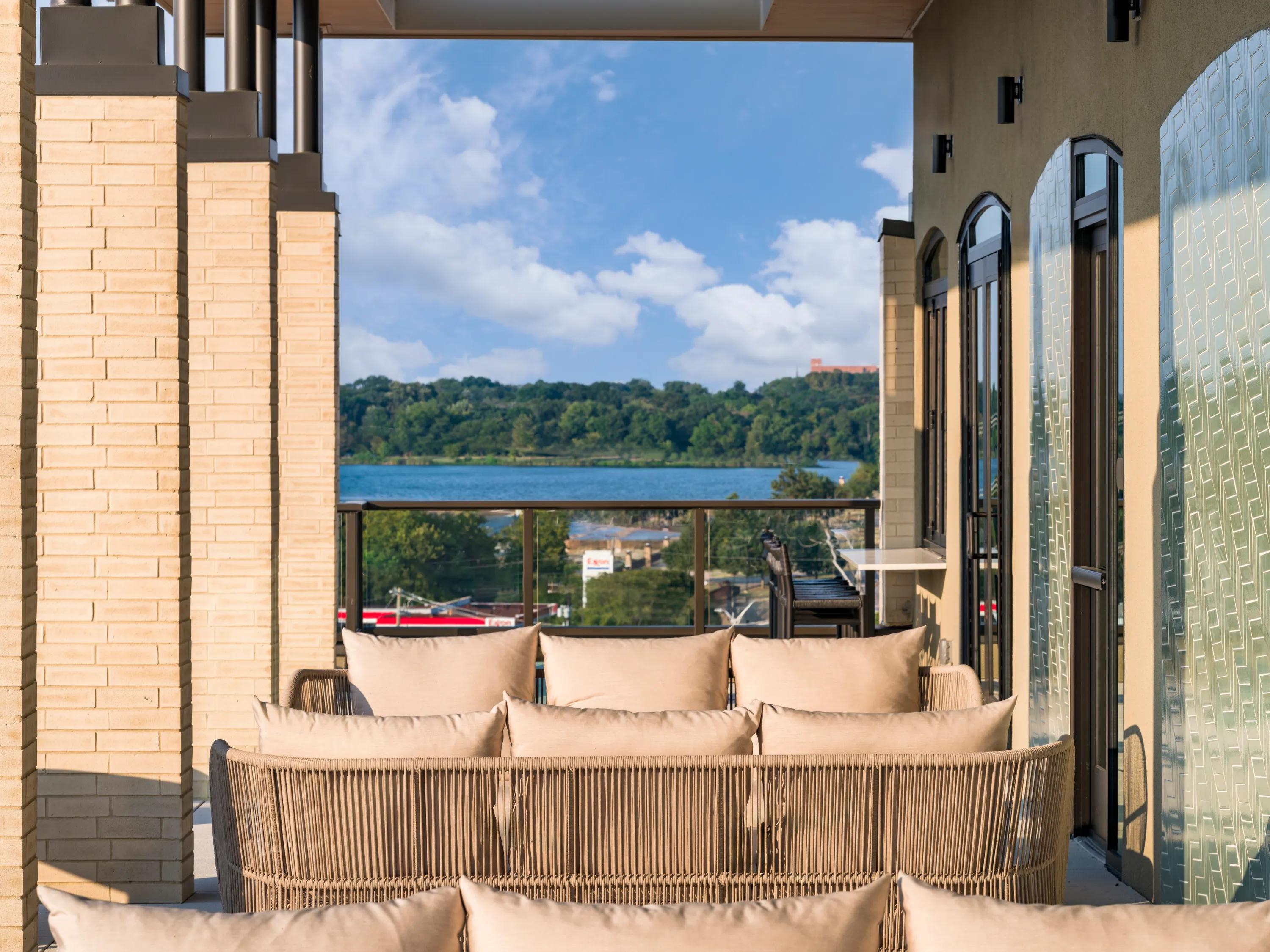 Rooftop view of White Rock Lake modera trailhead apartment homes for rent in dallas tx