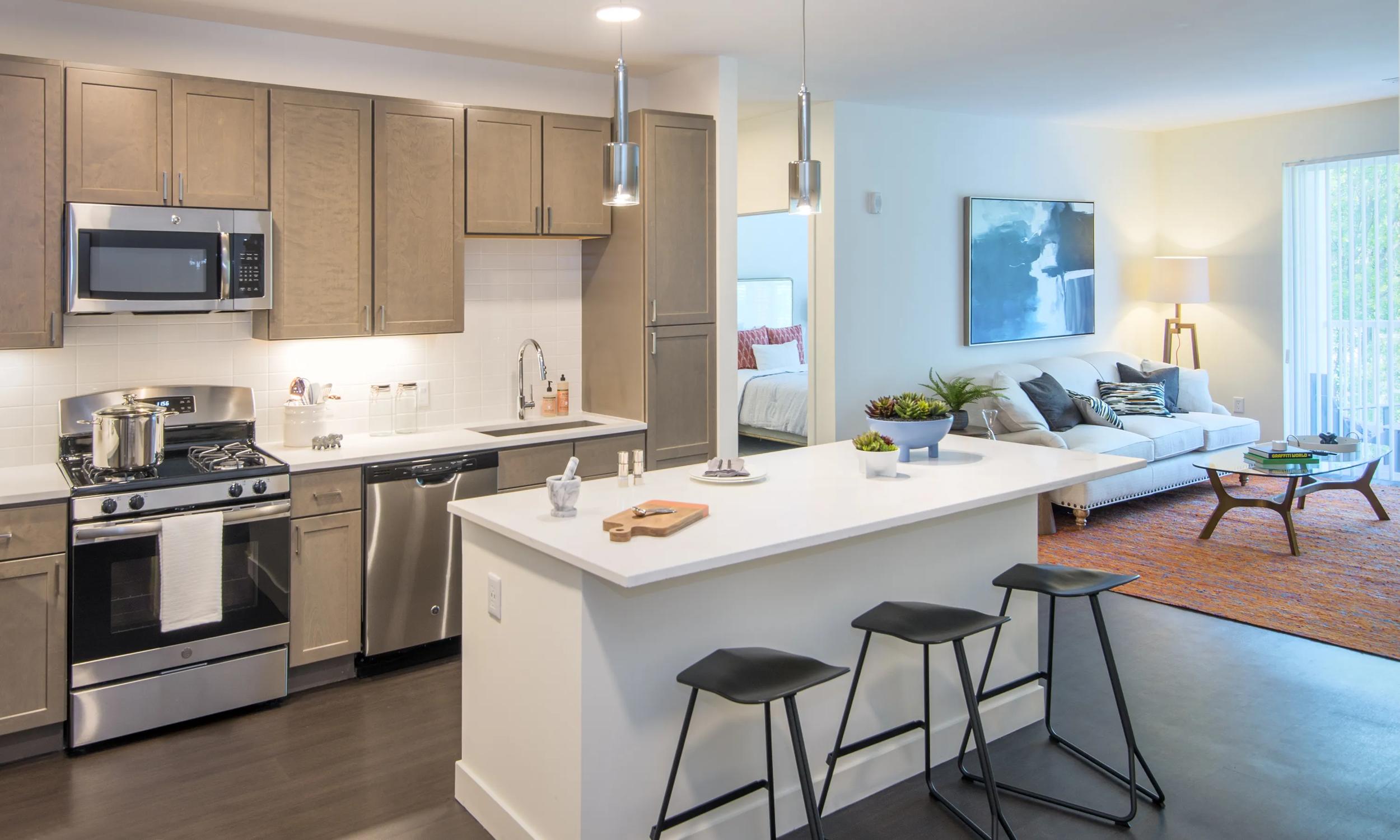 modera needham apartment home interior kitchen near boston ma
