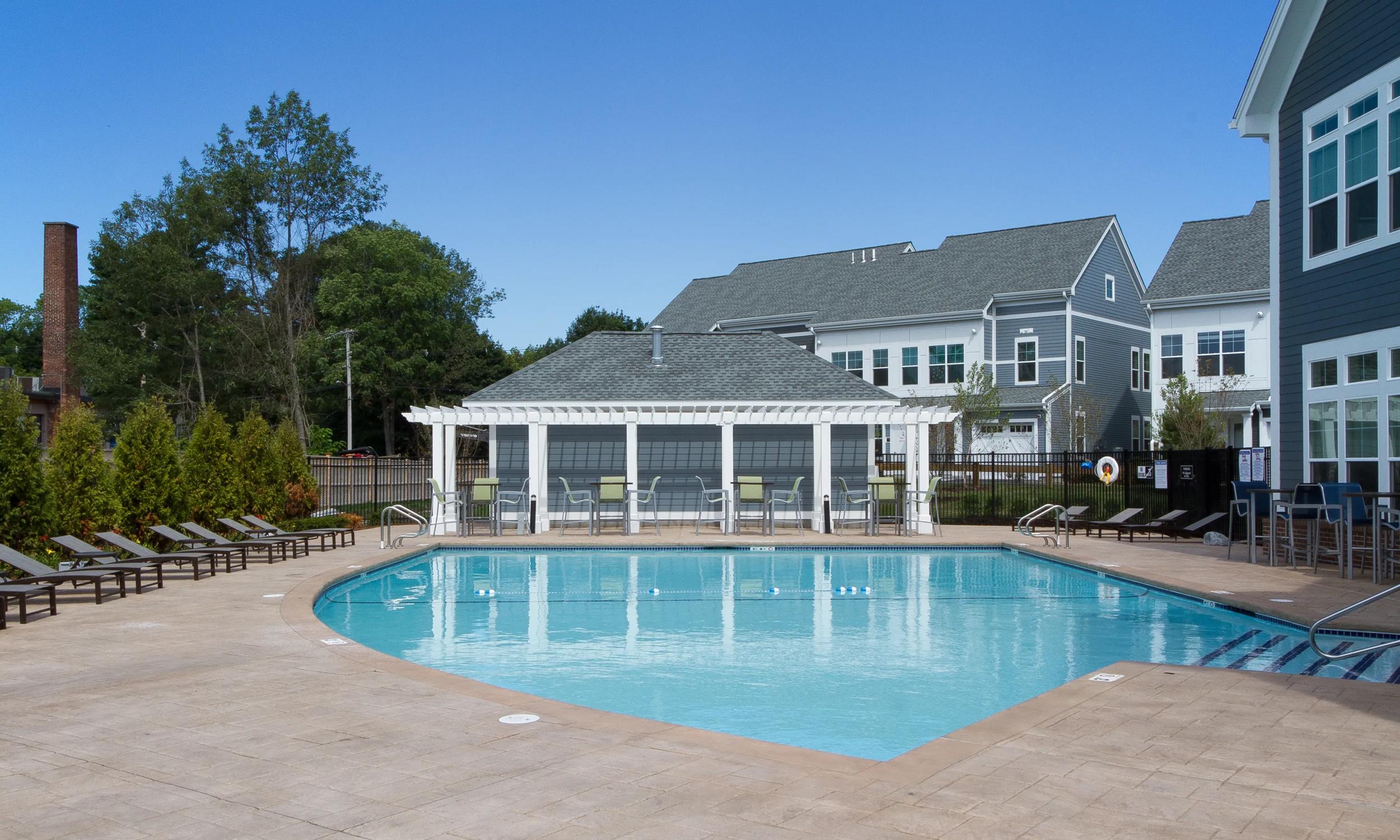 Modera Natick pool with loungers