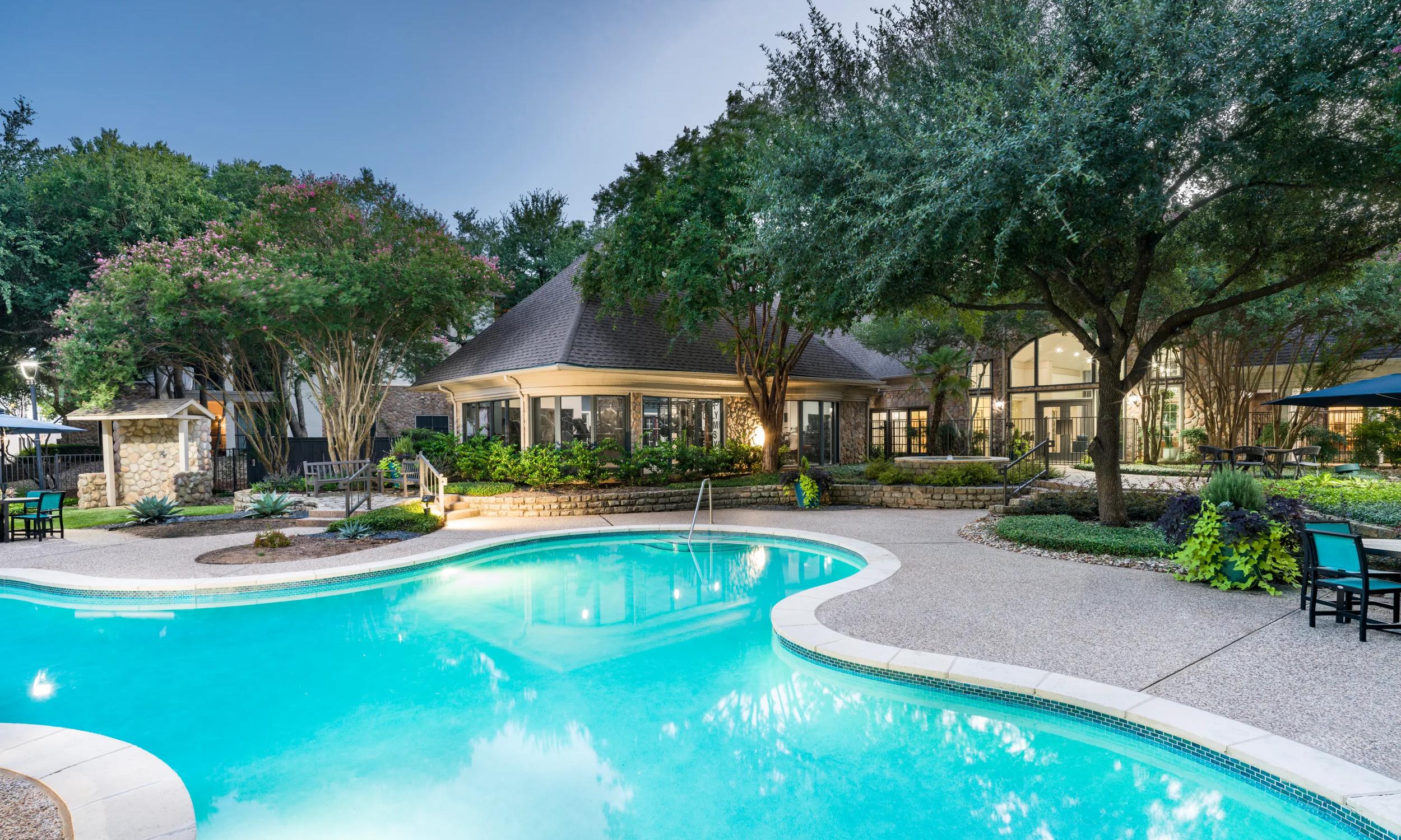 alister sunset valley resort inspired pool apartments in austin tx