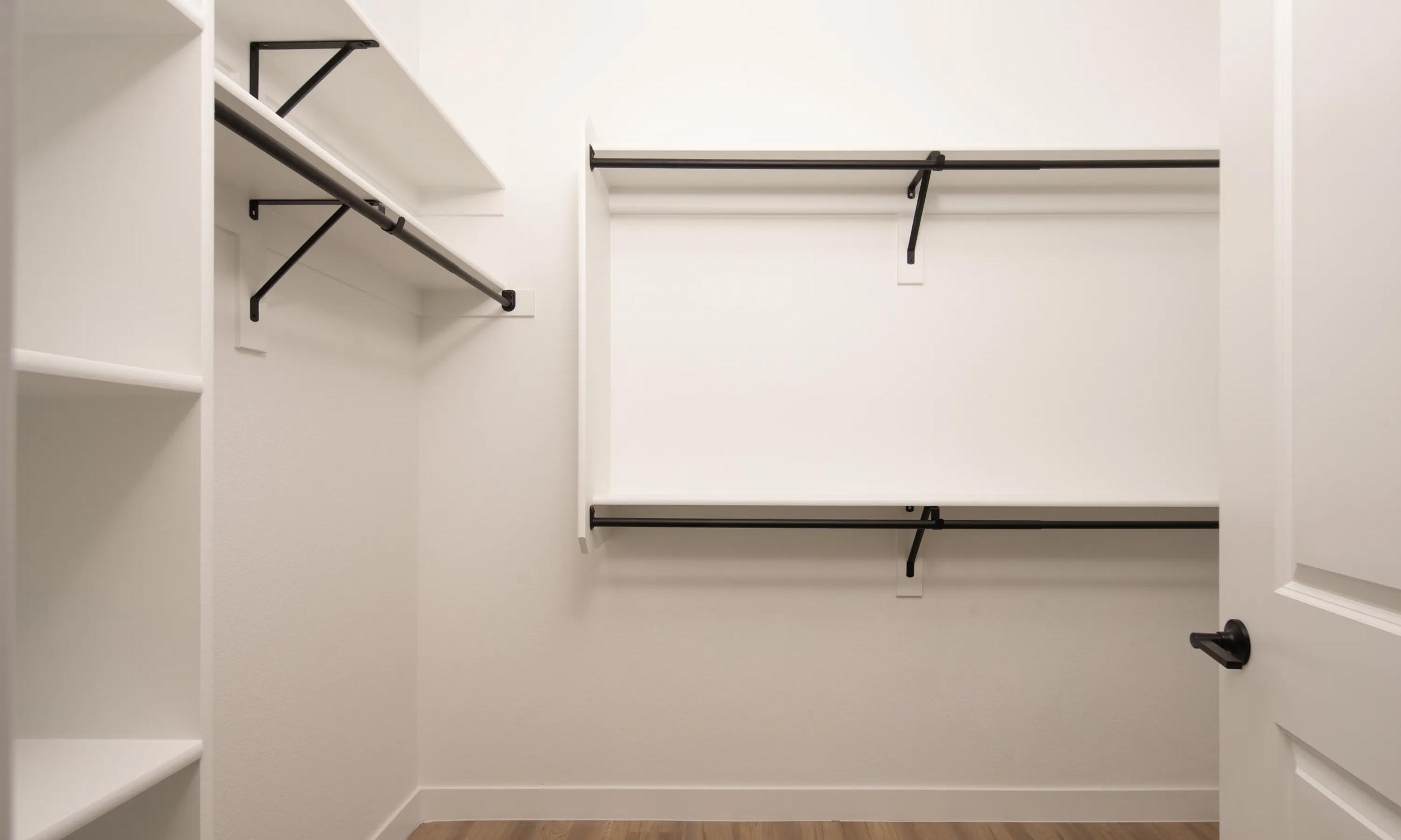 large closet with shelving modera rio salado apartment homes for rent in tempe az