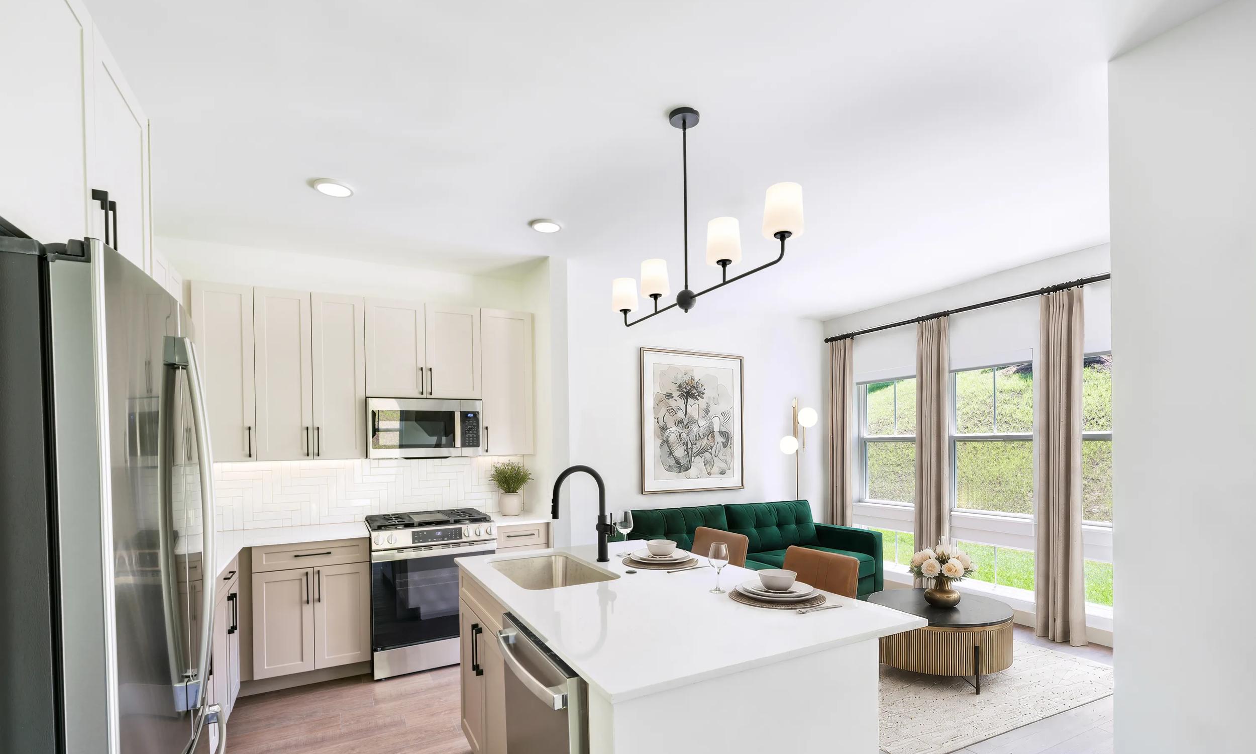modera weston apartments in weston ma for rent interior homes kitchen with modern lighting and large windows