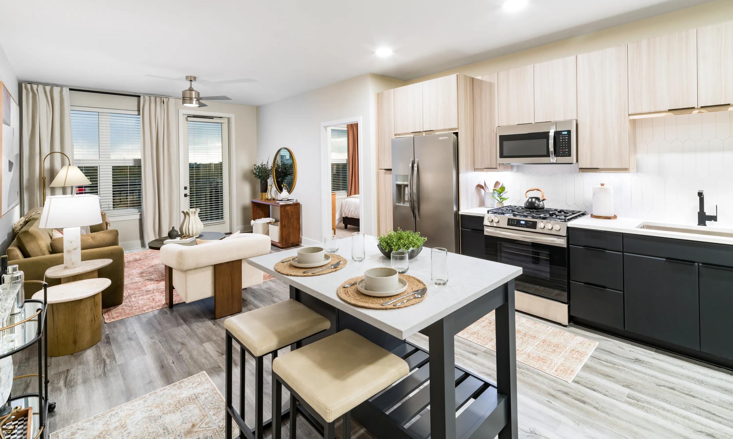 kitchen modera westside trail apartments in atlanta ga