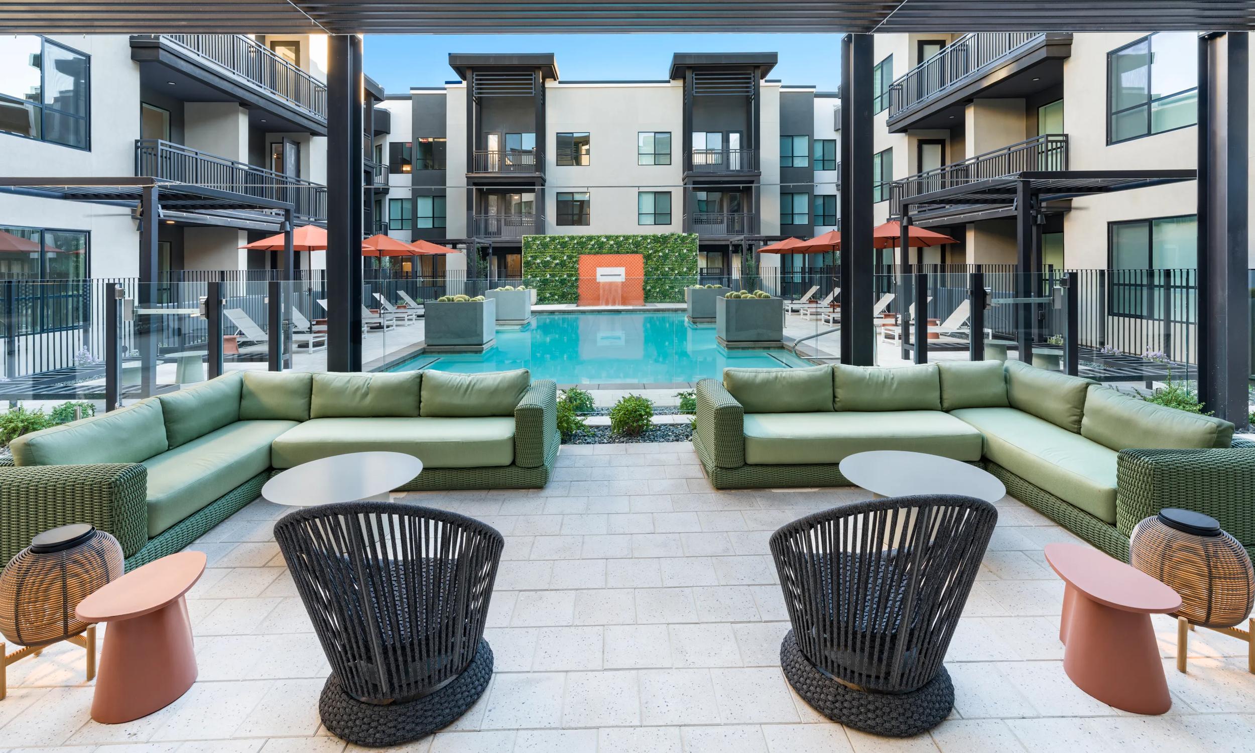 resort inspired pool and cabana lounge modera higley commons apartments in gilbert az