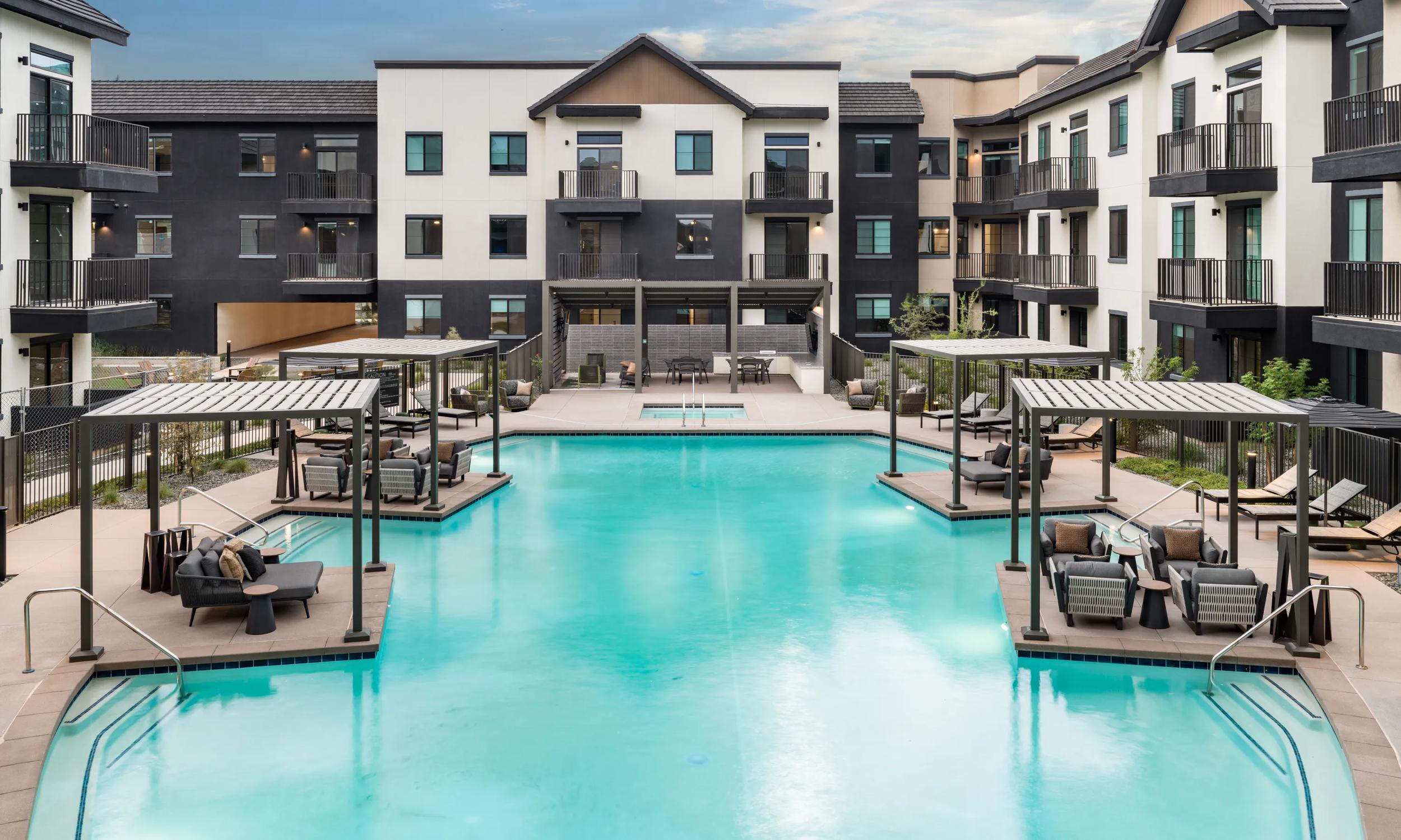 resort inspired pool  modera chandler apartments in az