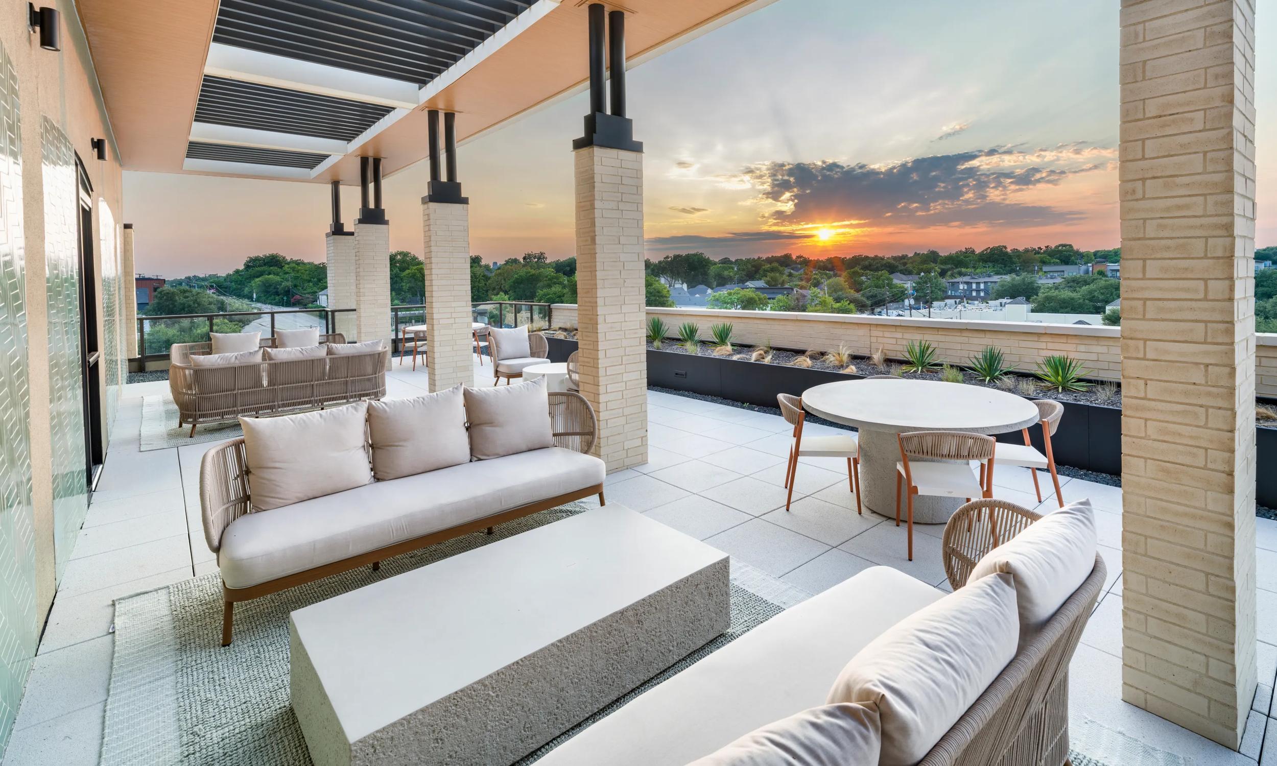 Modera Trailhead's stylish rooftop lounge