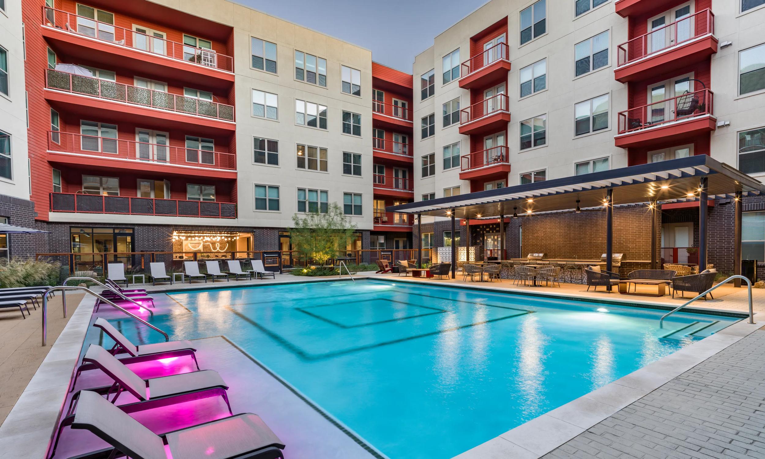 modera eado apartments in austin tx resort inspired pool