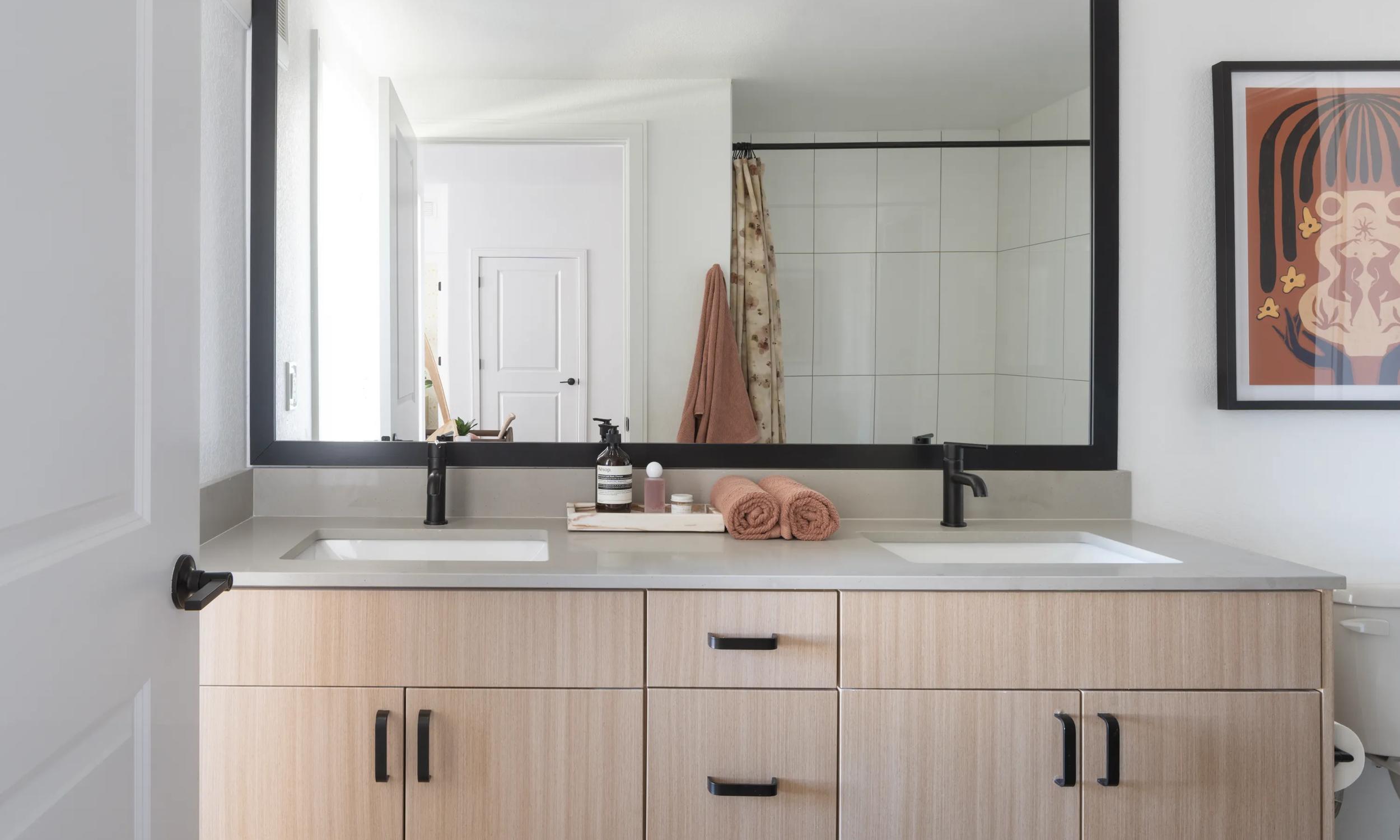 double vanity bathroom modera rio salado apartment homes for rent in tempe az