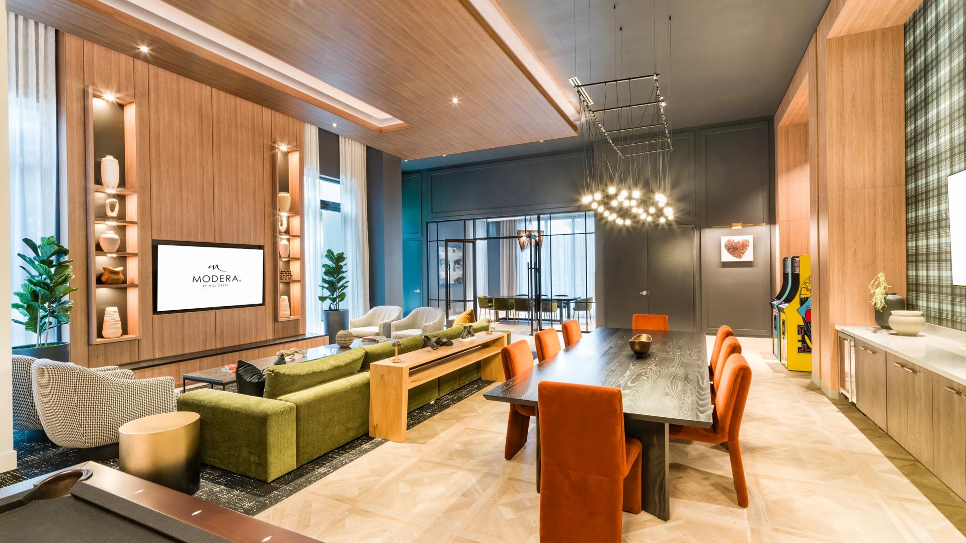 modera aventura community lounge and game room apartments in miami fl