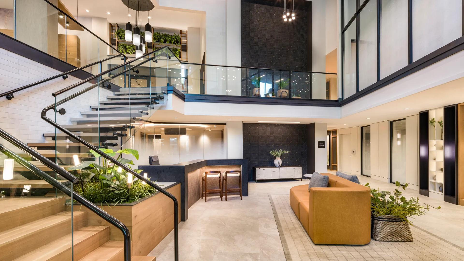 resident clubroom leading onto patio modera falls church apartment homes for rent in va