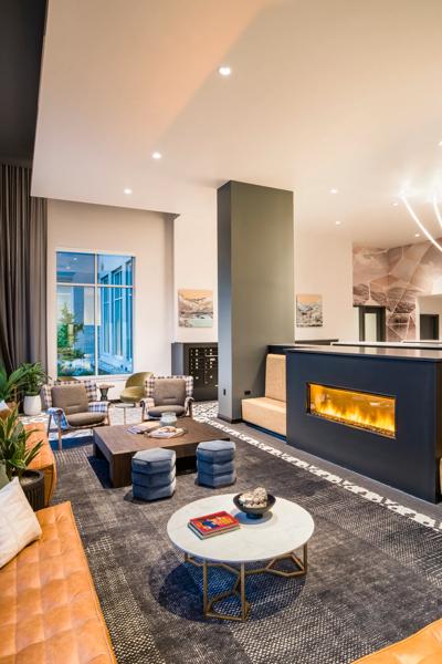 gradient overlay clubroom rendering with seating modera shoreline apartment homes for rent in wa