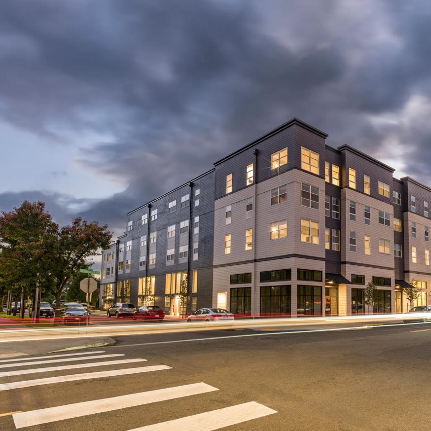 exterior street view rendering modera woodstock apartment homes for rent in portland or