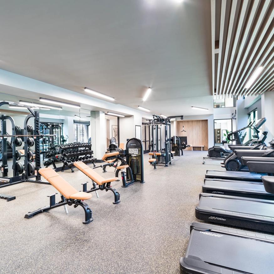 gym with high end weight and aerobic equipment modera kierland apartment homes for rent in scottsdale az