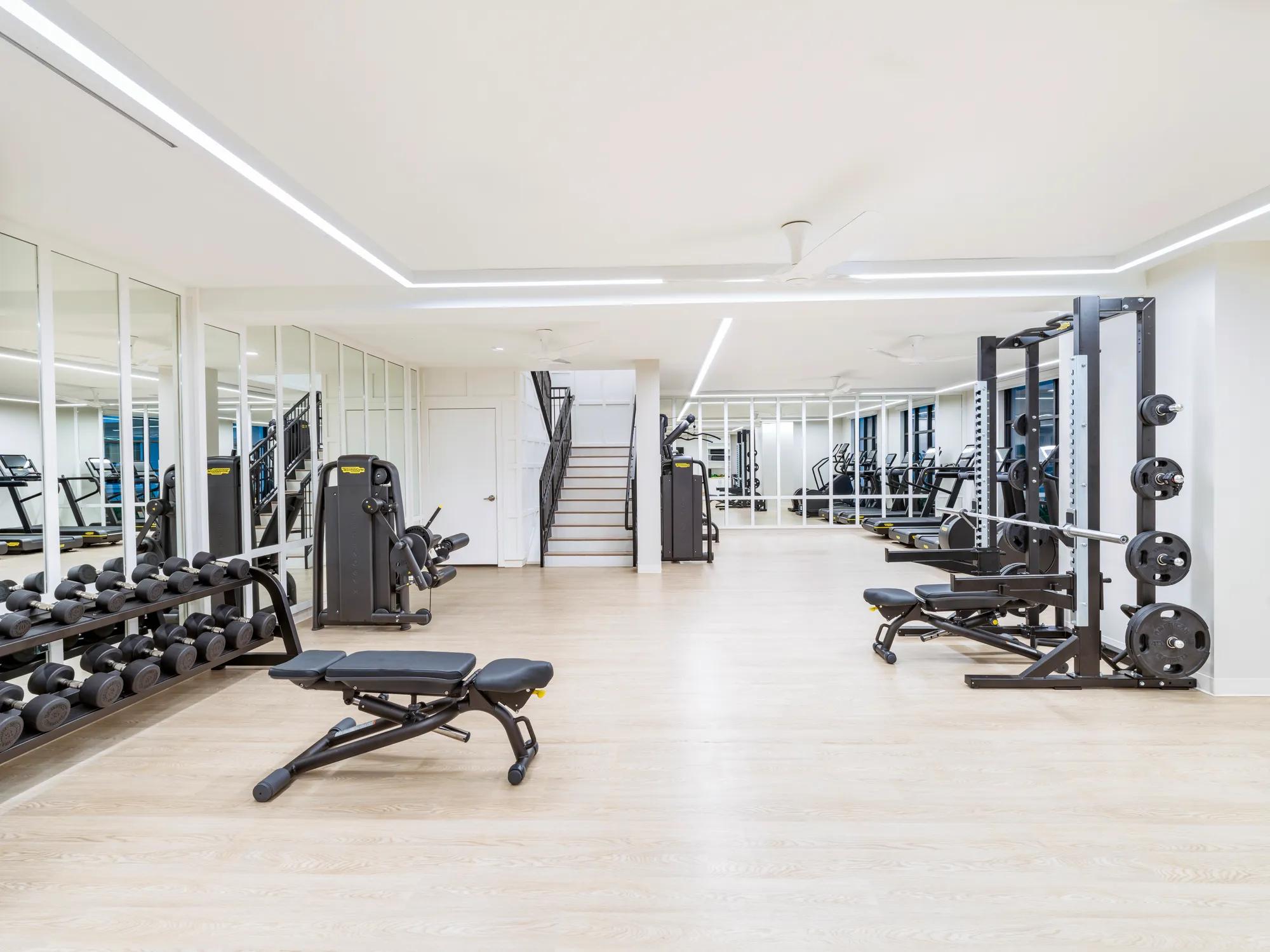 fitness and yoga studio at modera waugh
