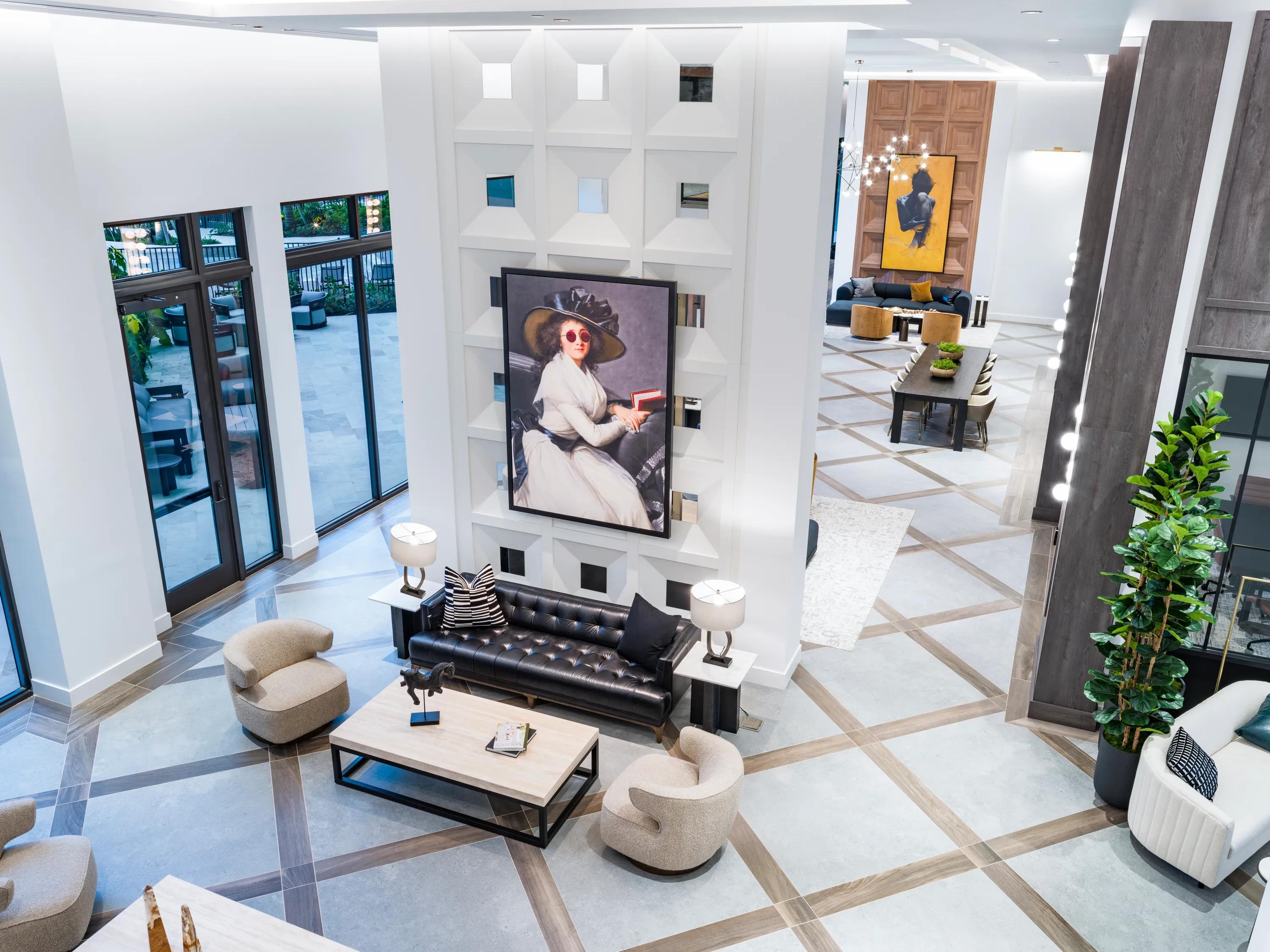 bright and airy lobby modera aventura apartments in miami fl