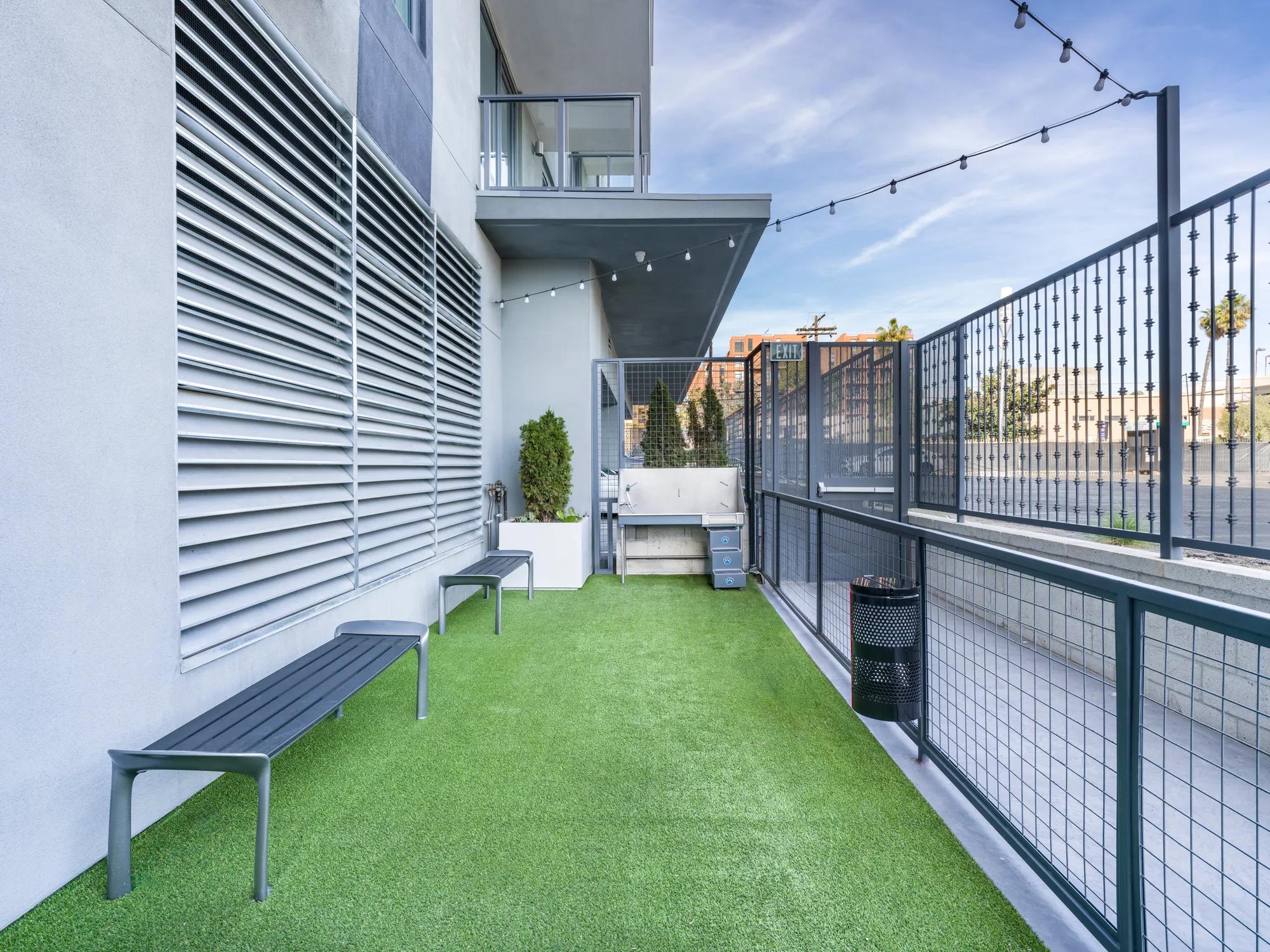 turf covered pet park modera argyle apartments for rent in los angeles ca