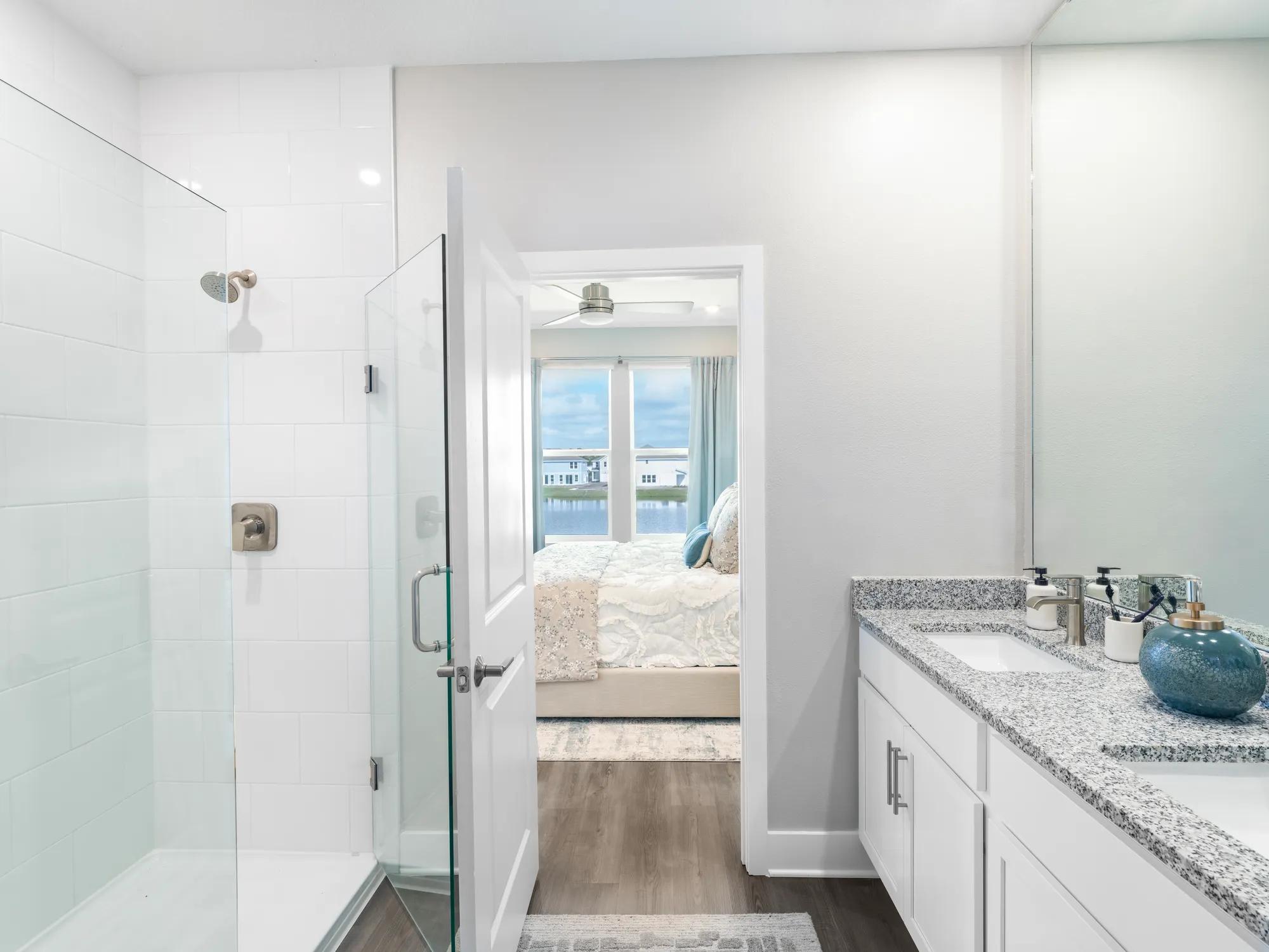 double vanity bathroom with premium finishes amavi kissimmee single family homes for rent in florida