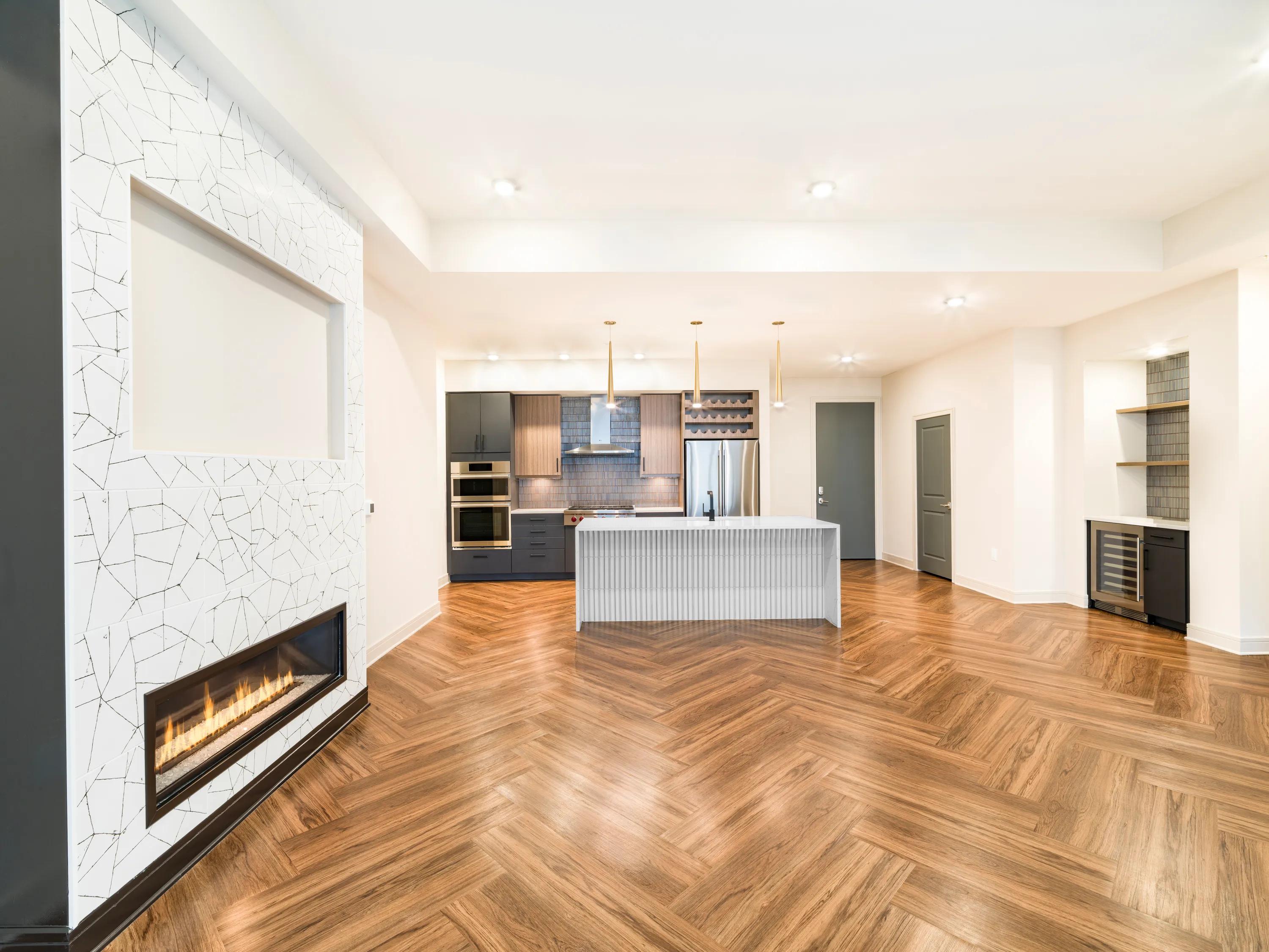 penthouse living area open floor plan  modera parkside apartment homes for rent in atlanta ga