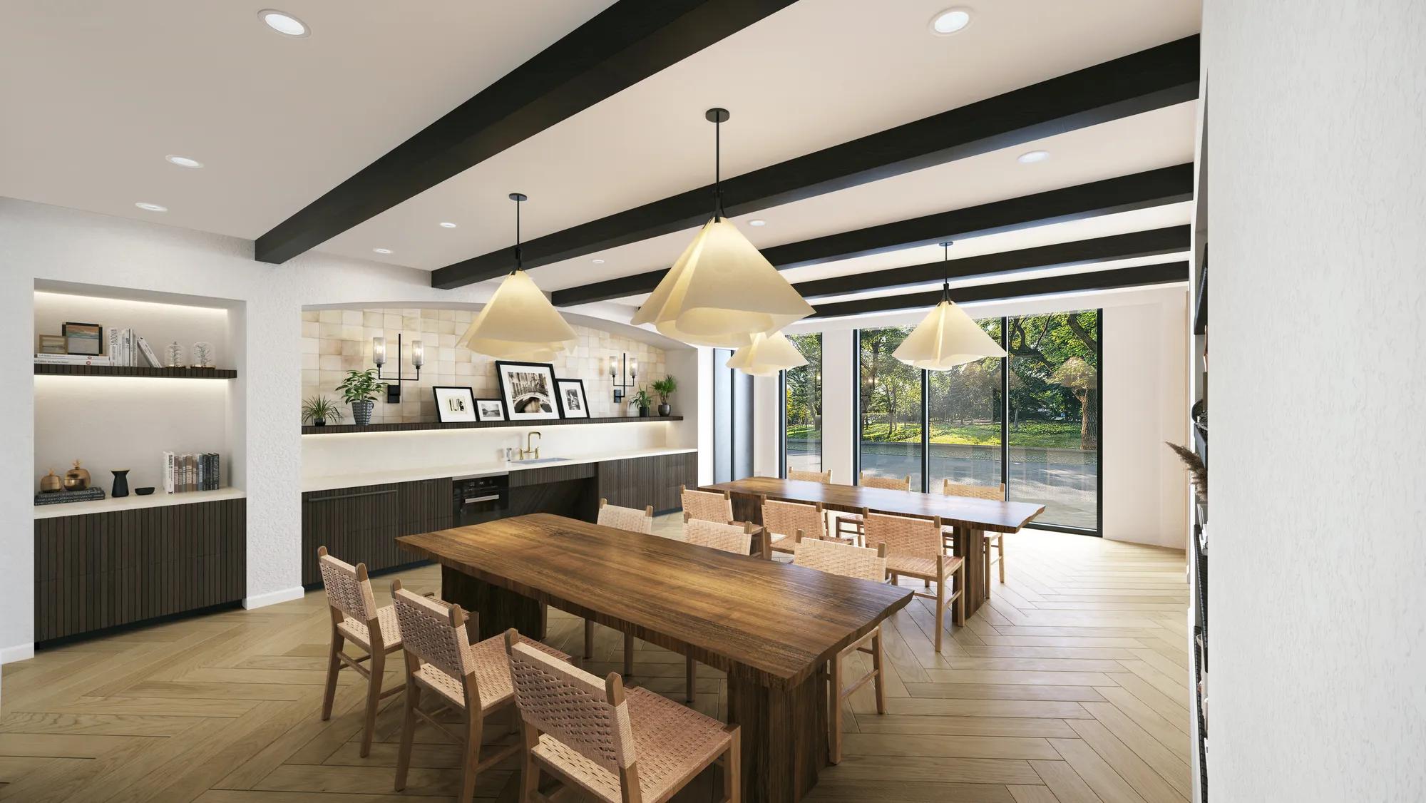 coworking space at modera trailhead apartments