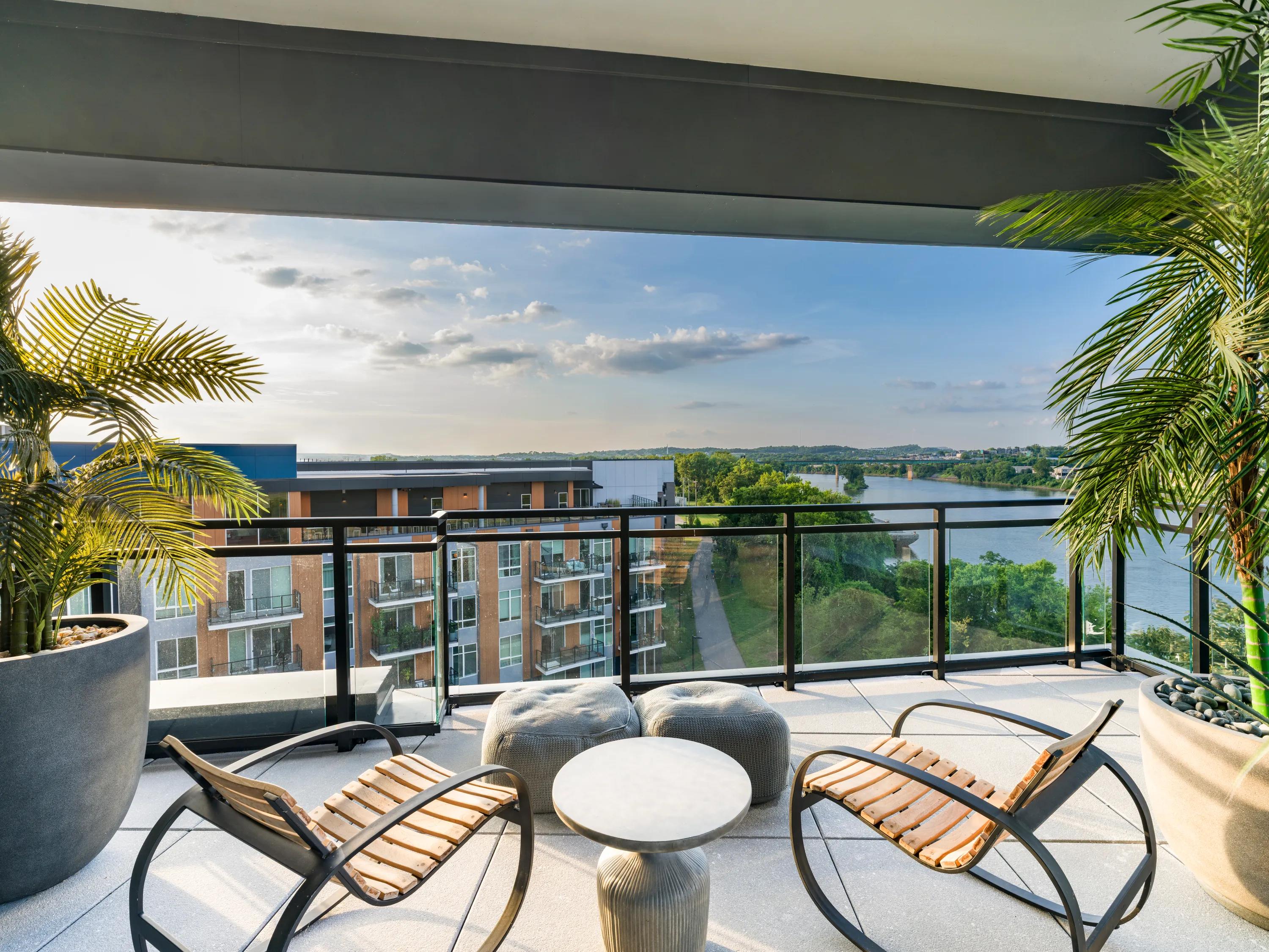 rooftop lounge with scenic views modera riverview apartment homes for rent in tn rendering