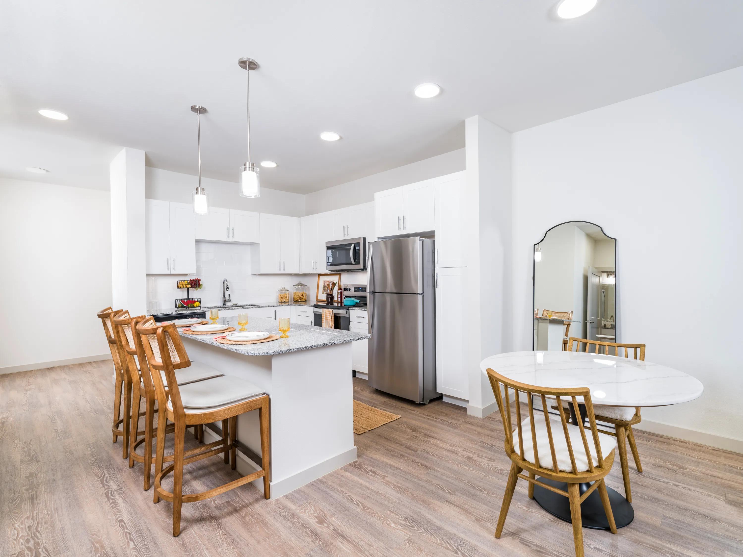 Kitchen with island beckett west fork apartment homes for rent in conroe tx