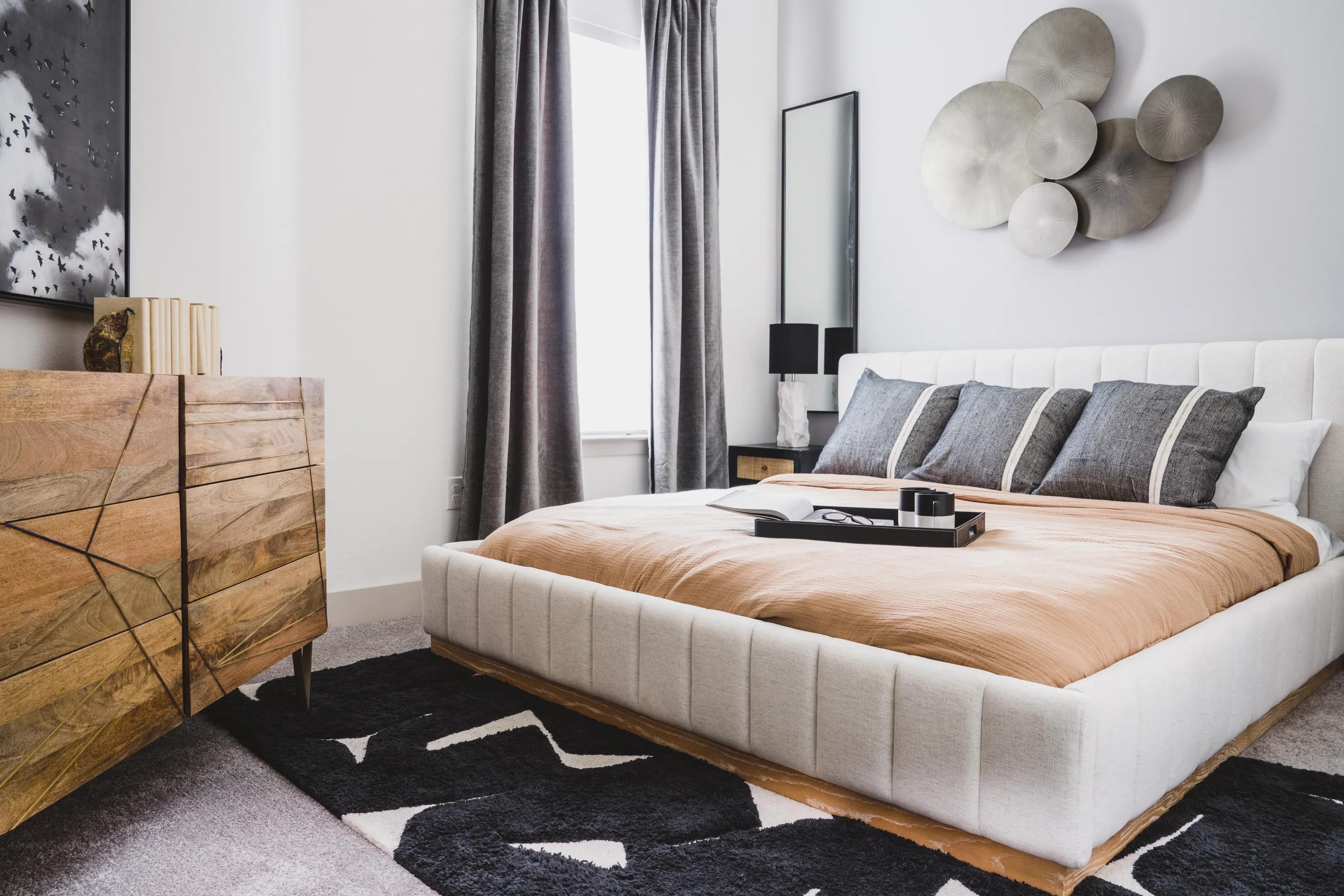 Spacious bedrooms with large custom closets modera frisco square apartments in frisco tx