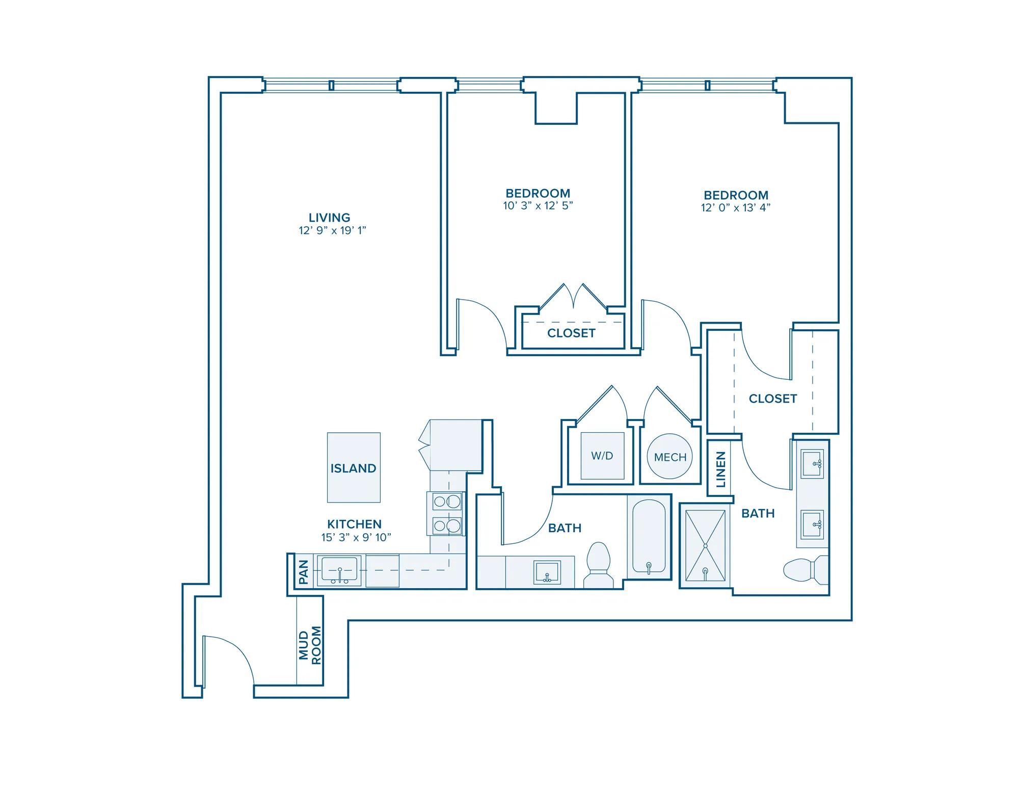 B05: 2 Bed 2 Bath in Nashville | 1204 sq ft