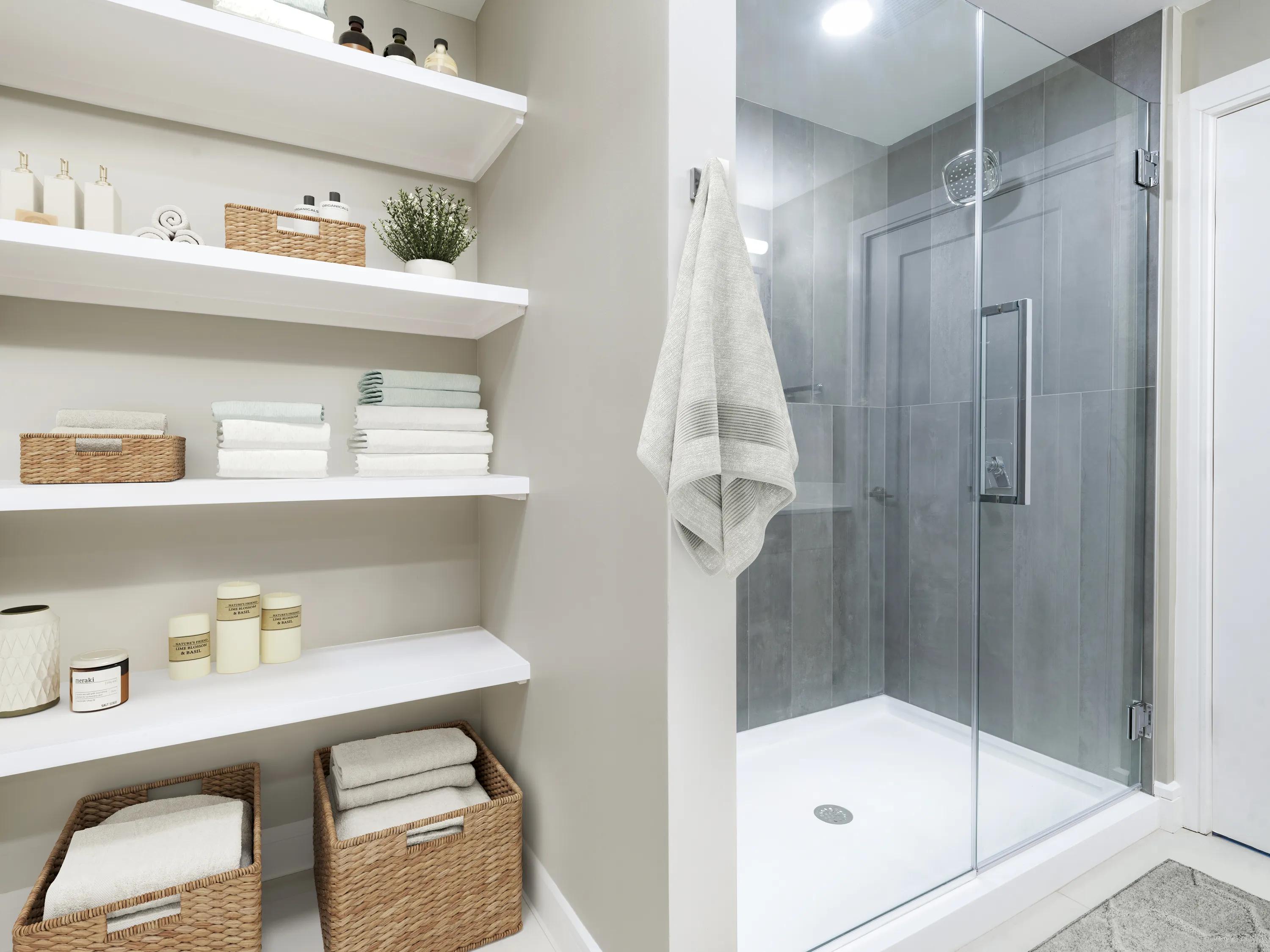 tile bathroom and linen area modera mcgavock apartments for rent in nashville tn