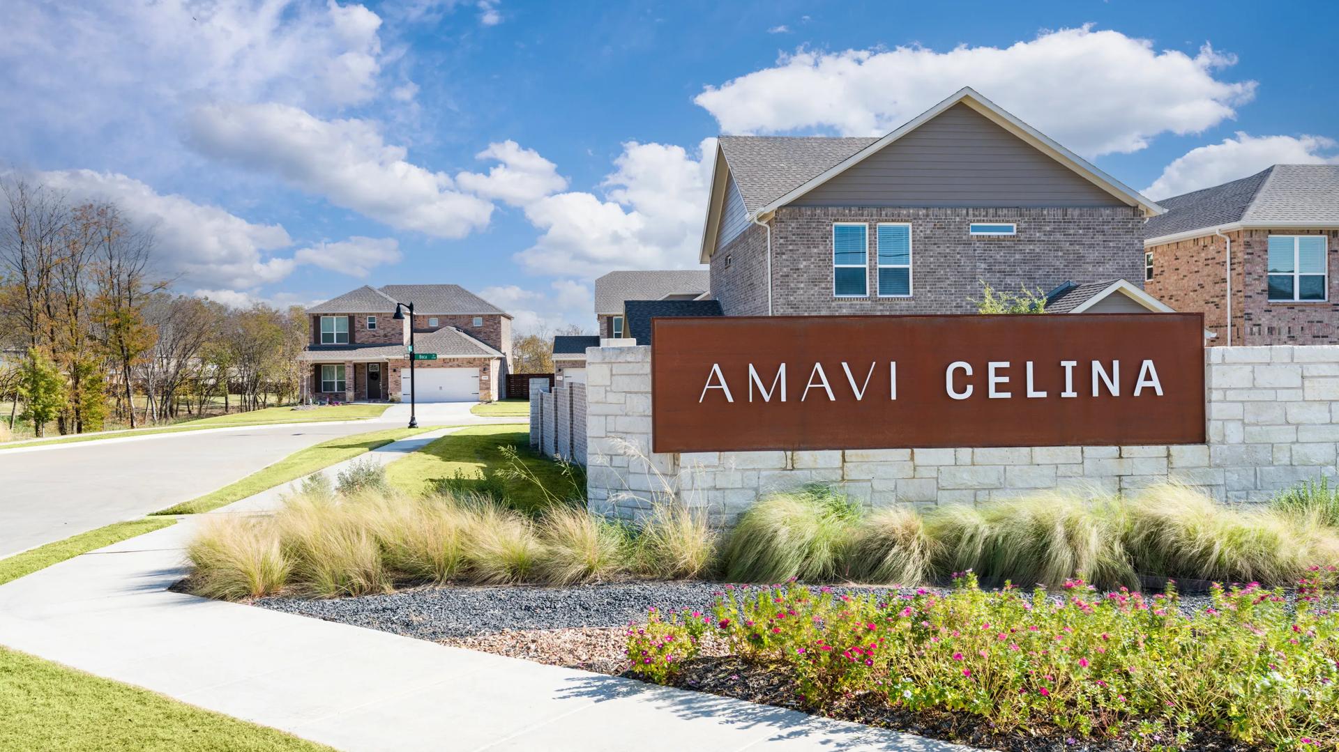 amavi celina homes for rent home entrance signage