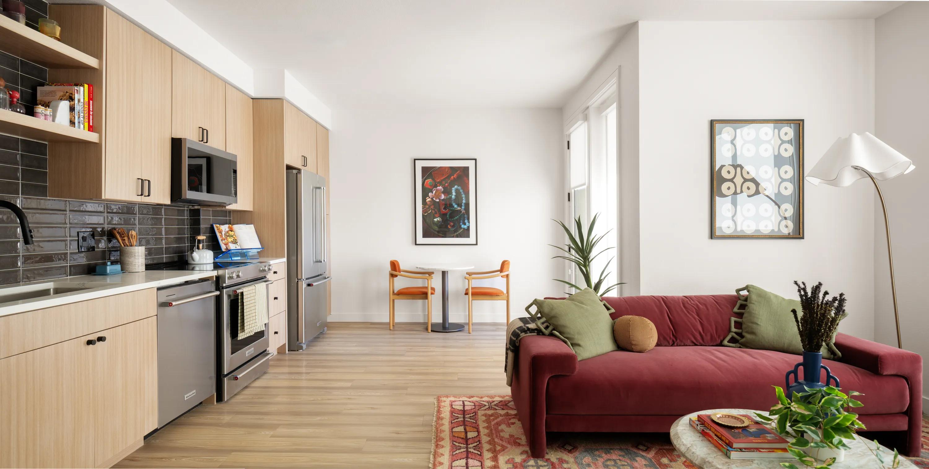 Wood-style plank flooring modera rio salado apartments in tempe az
