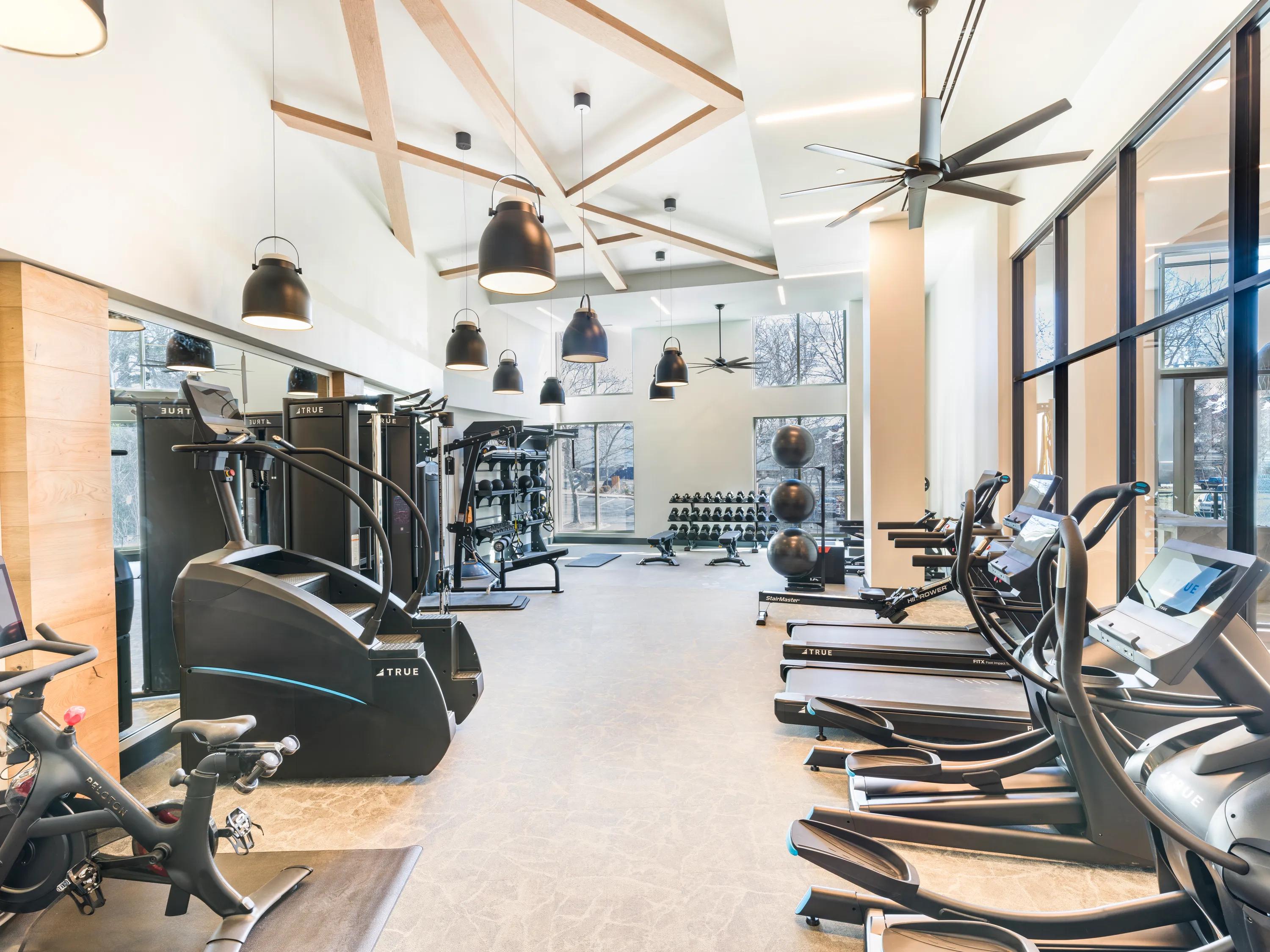 fitness center with high quality equipment modera falls church apartment homes for rent in va