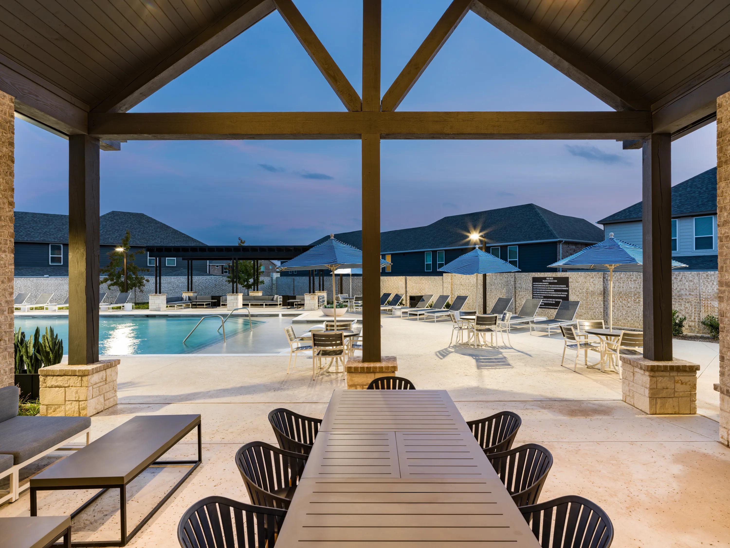 covered poolside lounge amavi celina single family homes for rent in texas