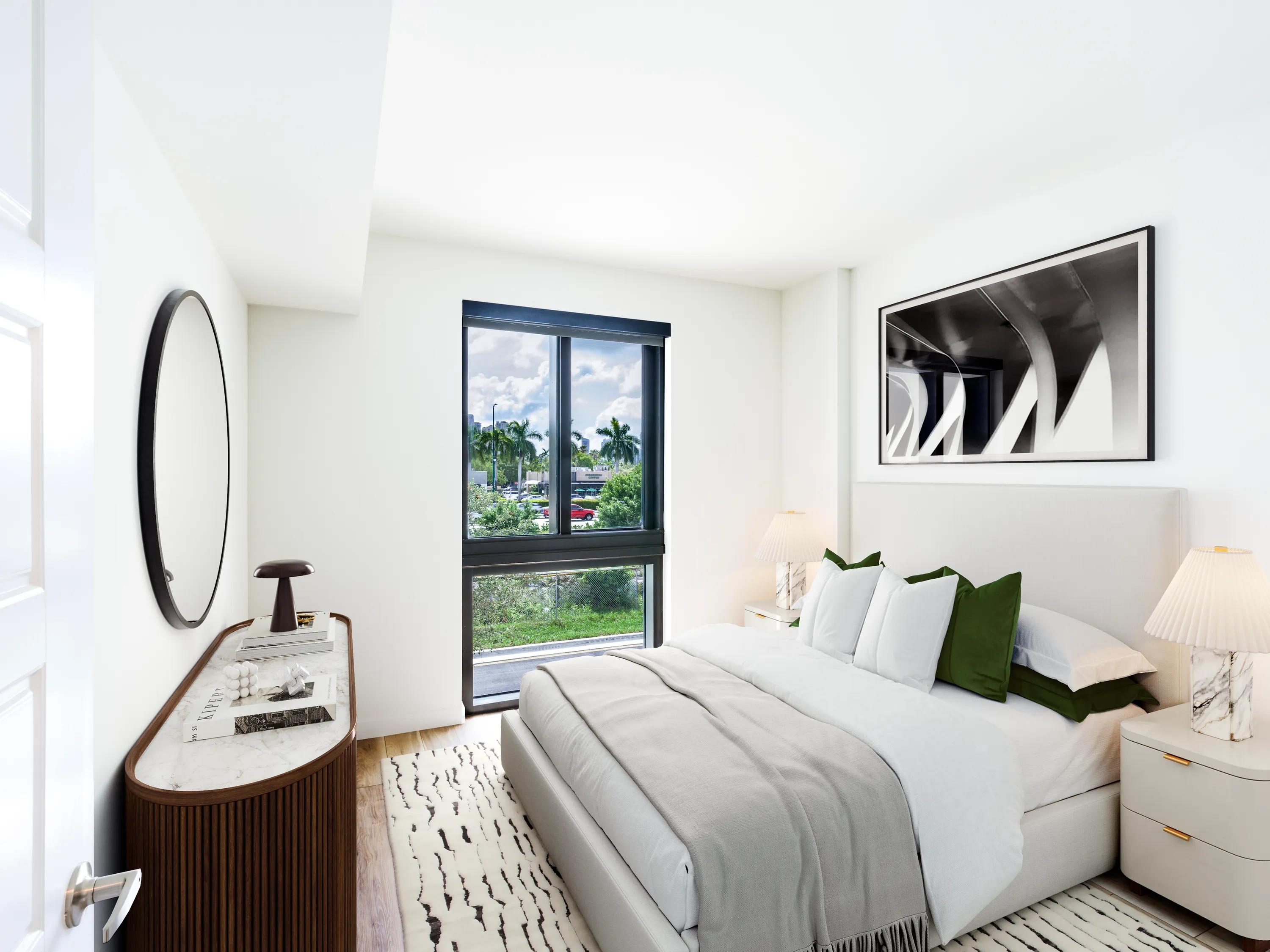 bedroom with large windows apartment homes for rent miami fl