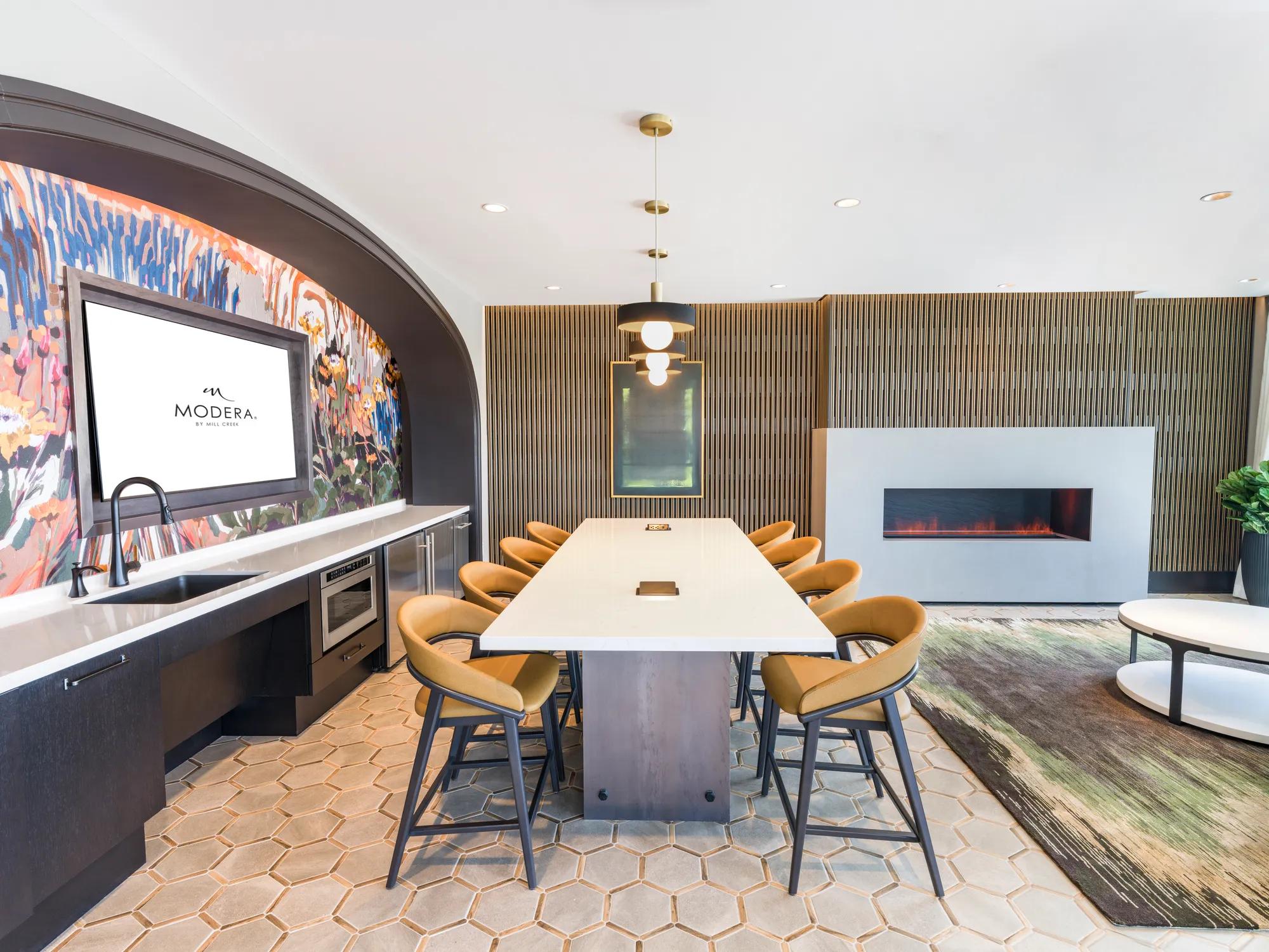 tastefully appointed lobby with furniture modera h street apartment homes for rent in washington dc