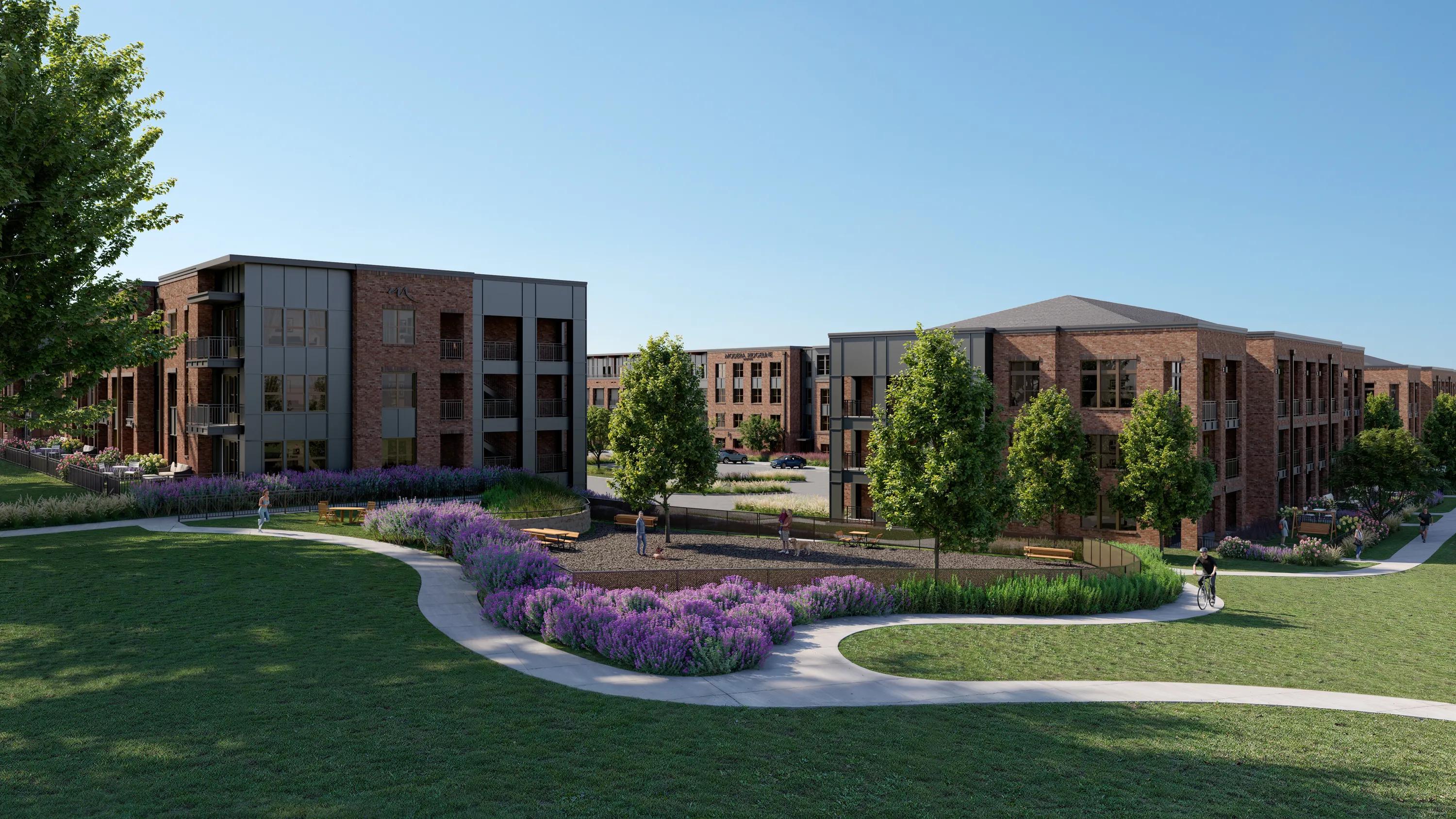 exterior green space rendering modera ridgeline apartments near mckinney tx