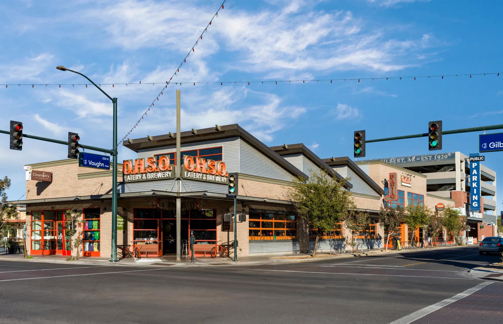 O.H.S.O. brewery on street corner at modera higley commons apartment homes for rent in gilbert az