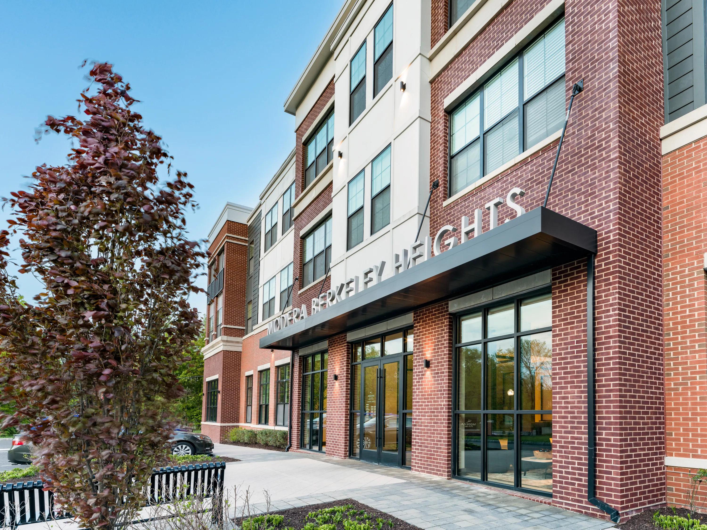 modera berkeley heights entrance at modera berkeley heights apartments in new jersey