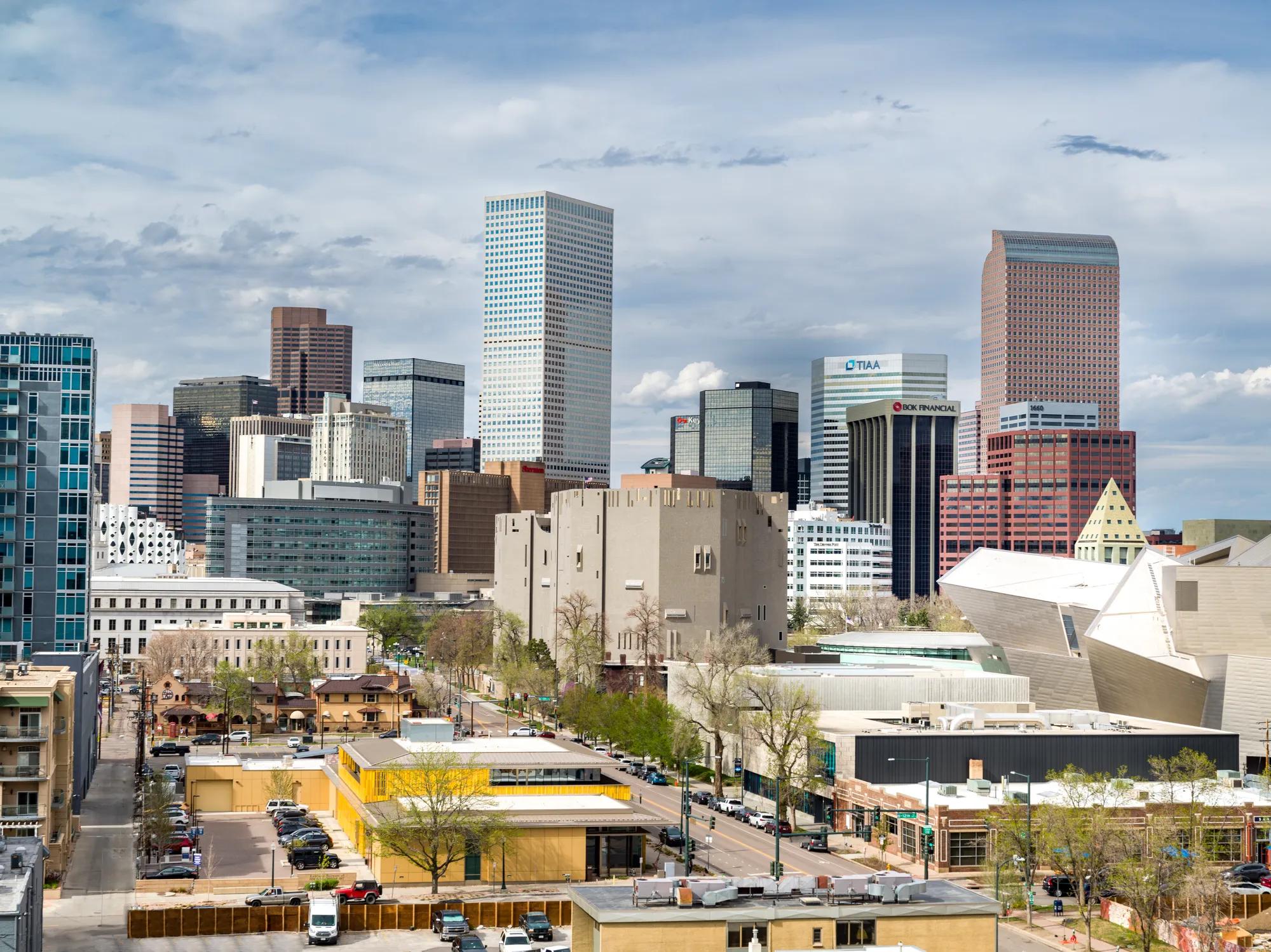 skyline view of denver CO
