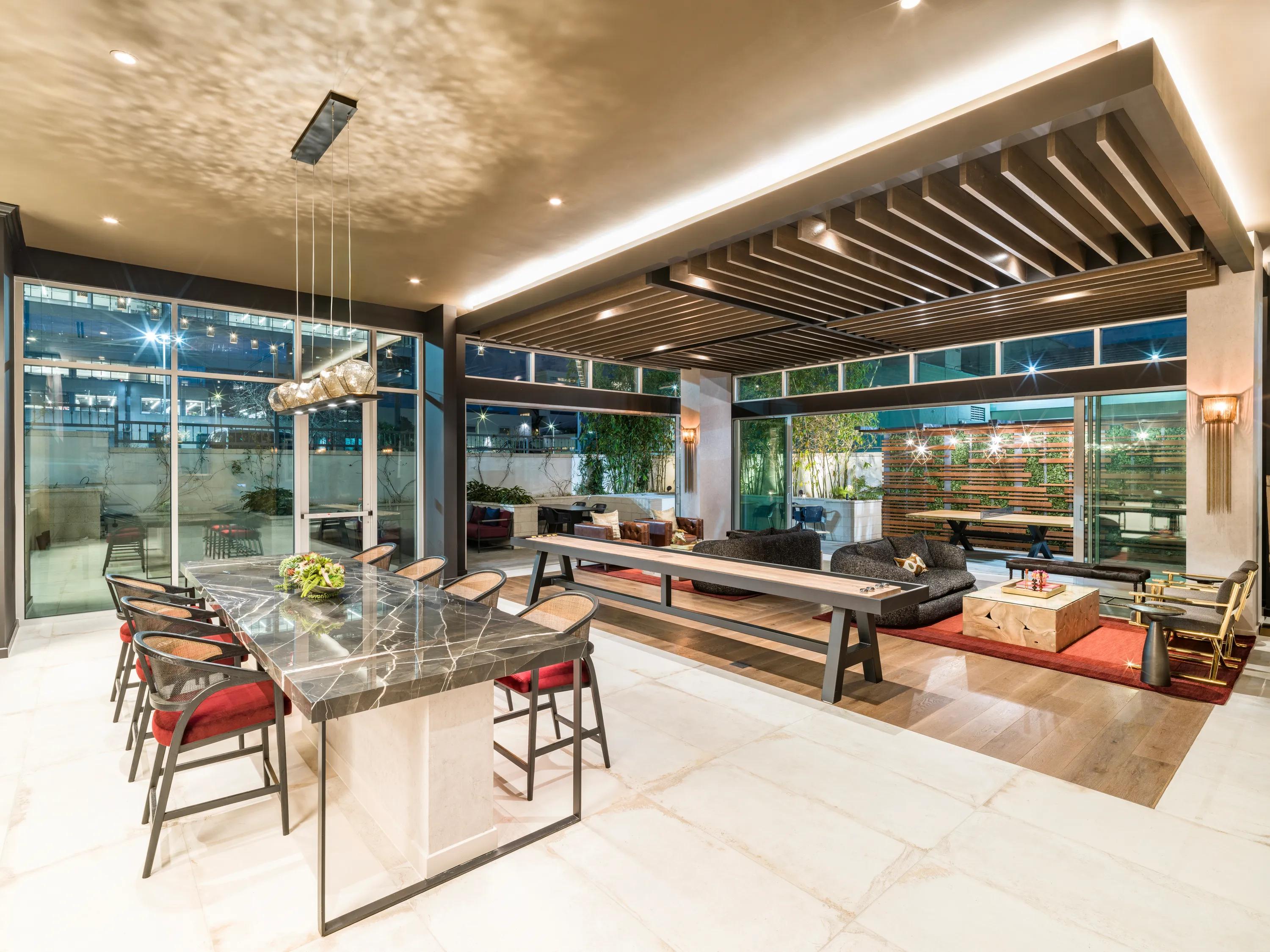 resident lounge  modera argyle apartments for rent in los angeles ca
