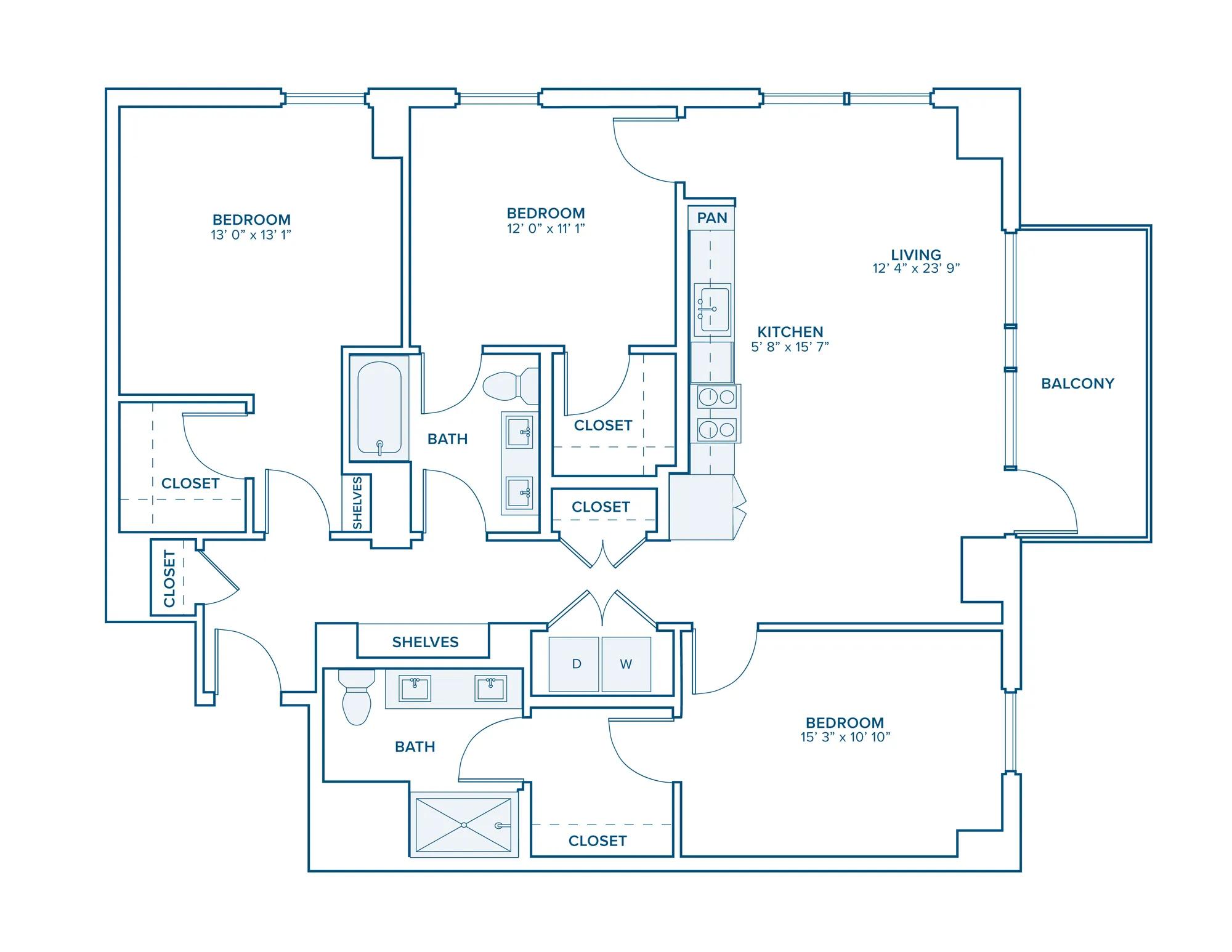 C02: 3 Bed 2 Bath in Nashville | 1435 sq ft