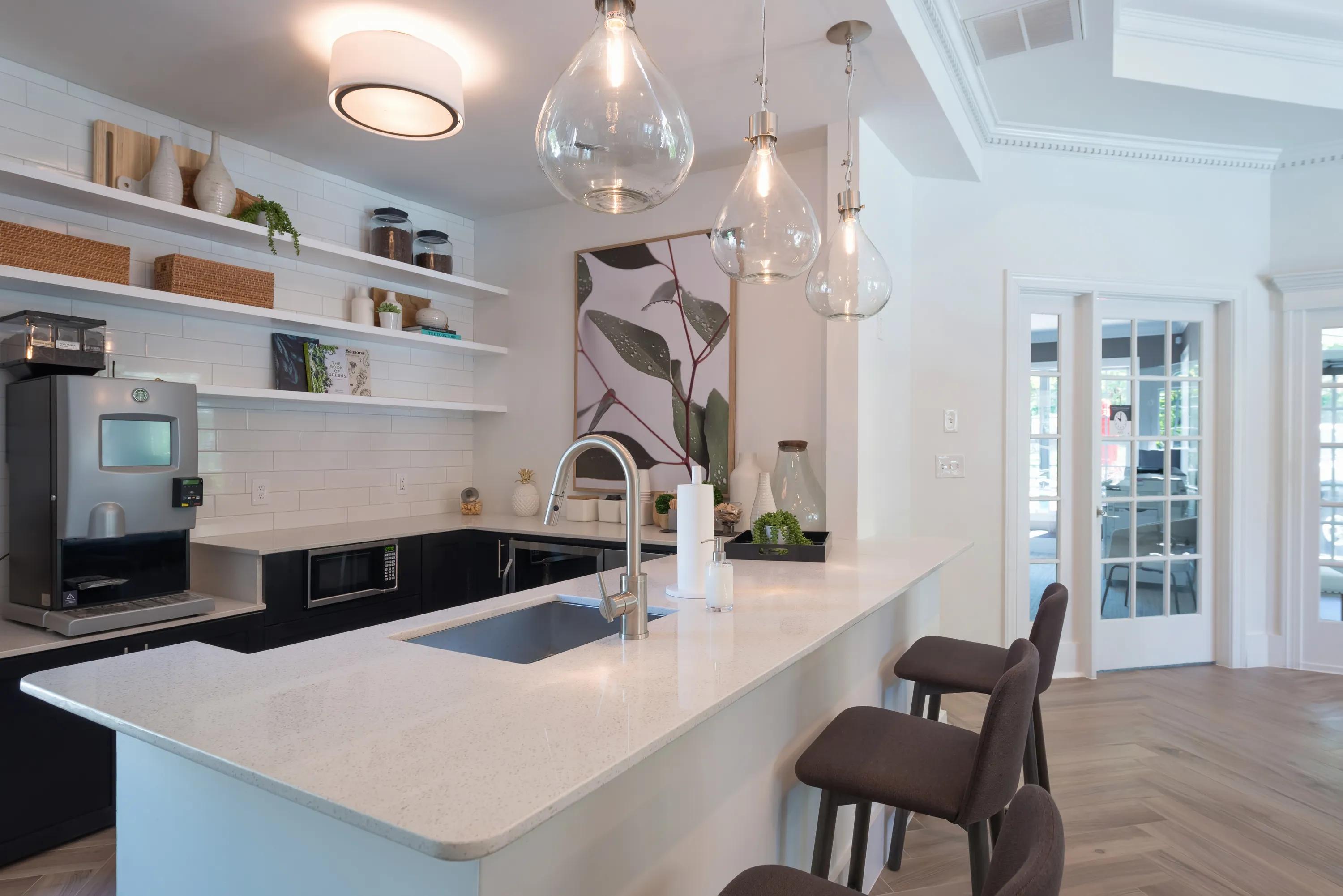 Clubroom Kitchen with Coffee Bar | Alister Quincy