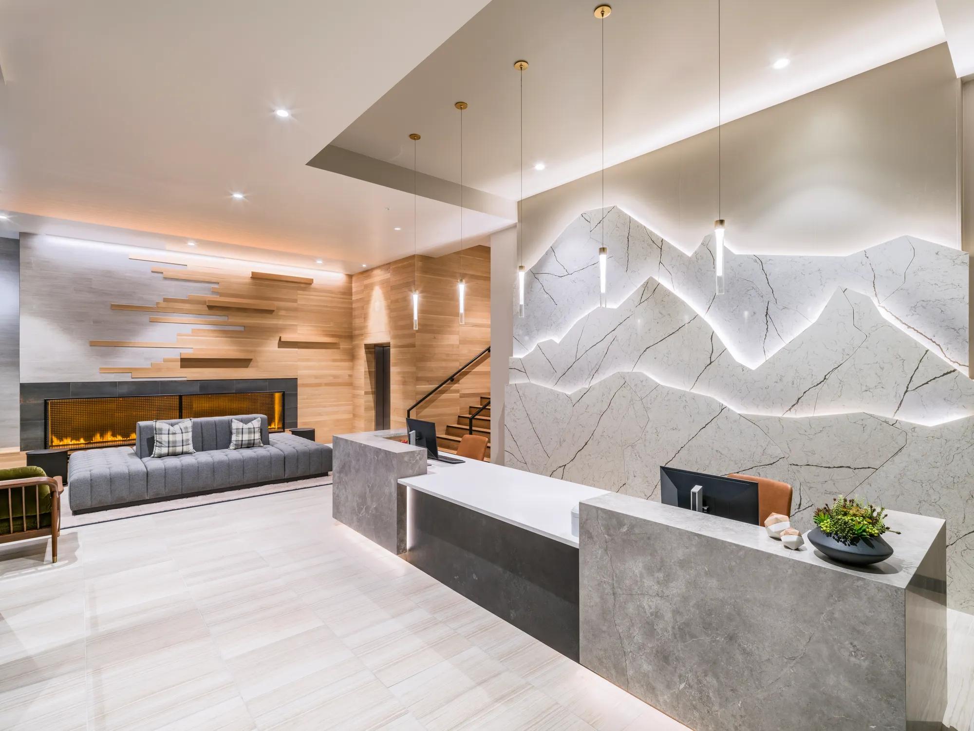 leasing office, conference rooms, and lobby at modera northgate apartment homes for rent
