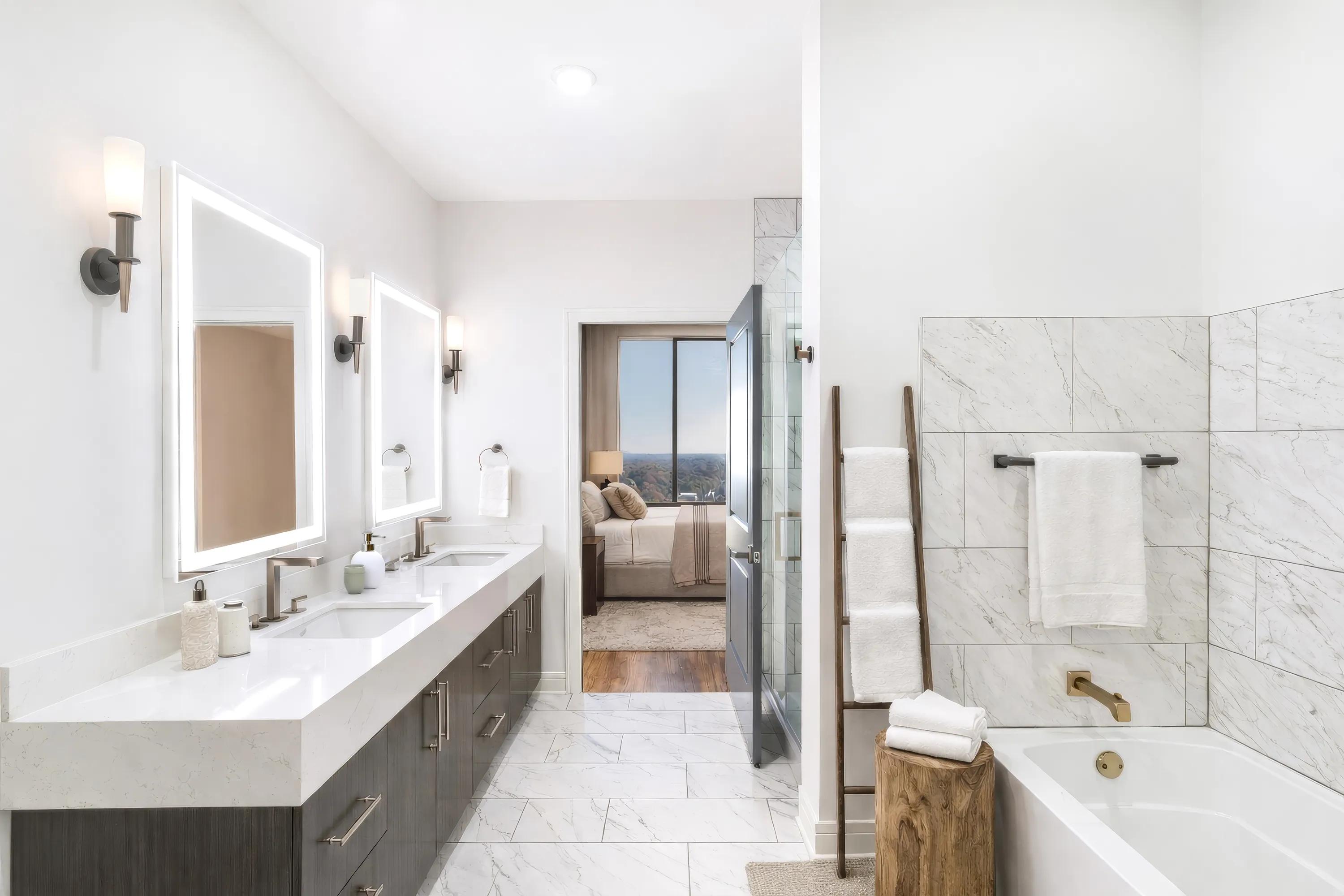 penthouse spacious bathroom  modera parkside apartment homes for rent in atlanta ga