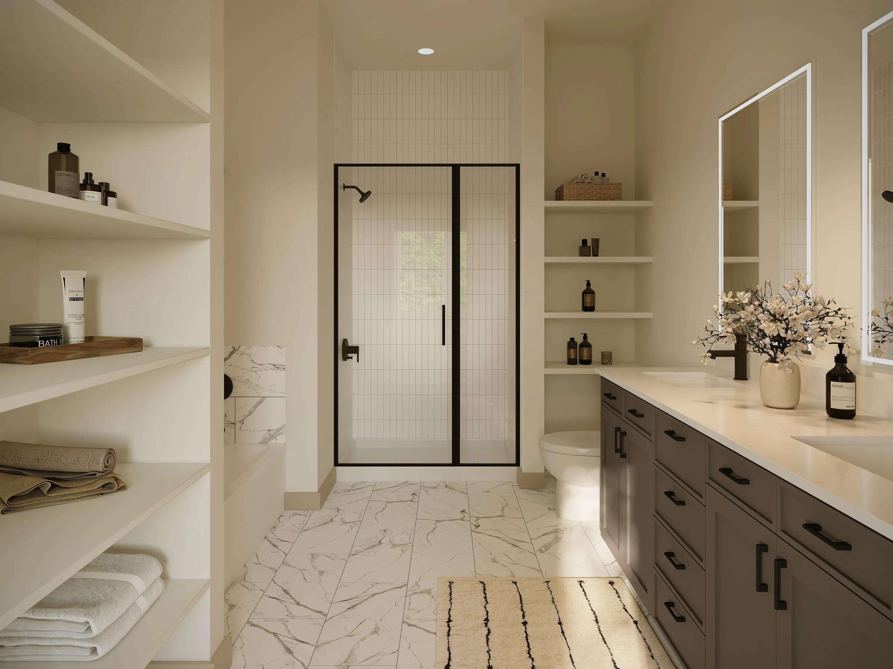 interior bathroom rendering with cabinetry modera weston apartments for rent in weston ma near boston