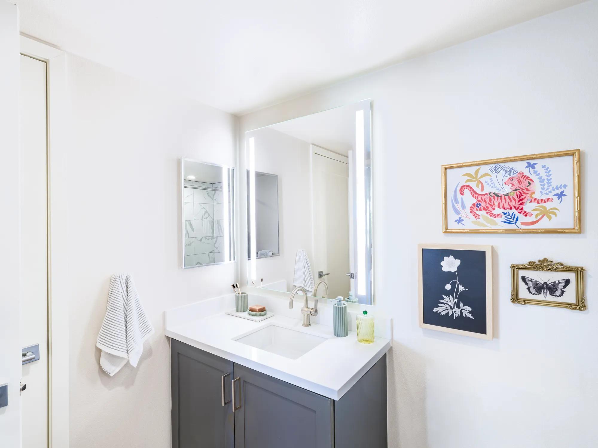 luxurious bathrooms with quartz countertops modera argyle apartments for rent in los angeles ca