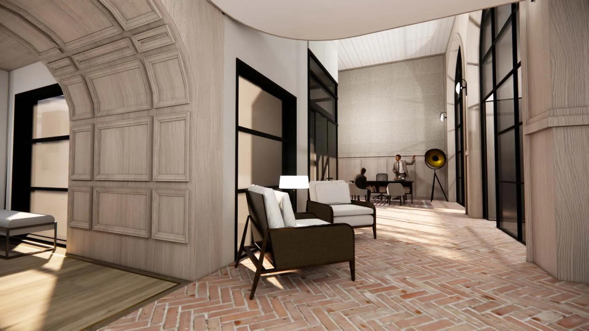 tasteful finishes and seating common areas at modera university park apartment homes for rent in denver co