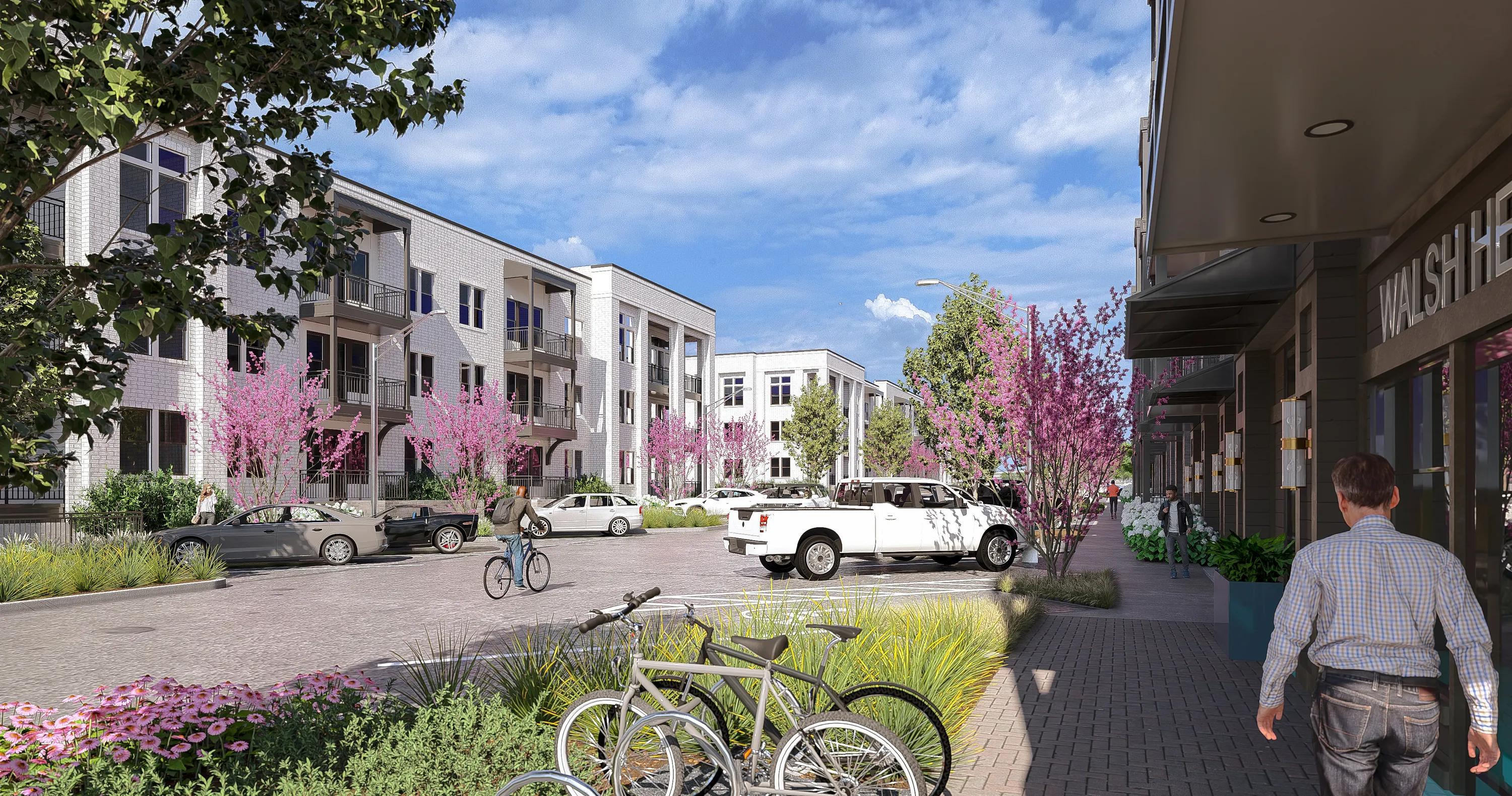 Bicycle-friendly community with repair station modera walsh heights apartments in aledo tx