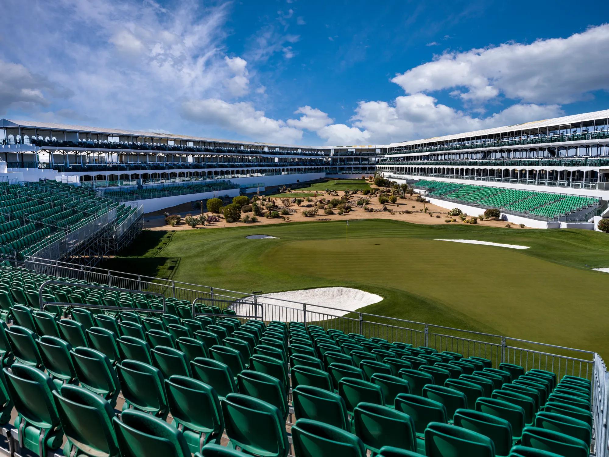 outdoor stadium at the TPC Scottsdale course AZ